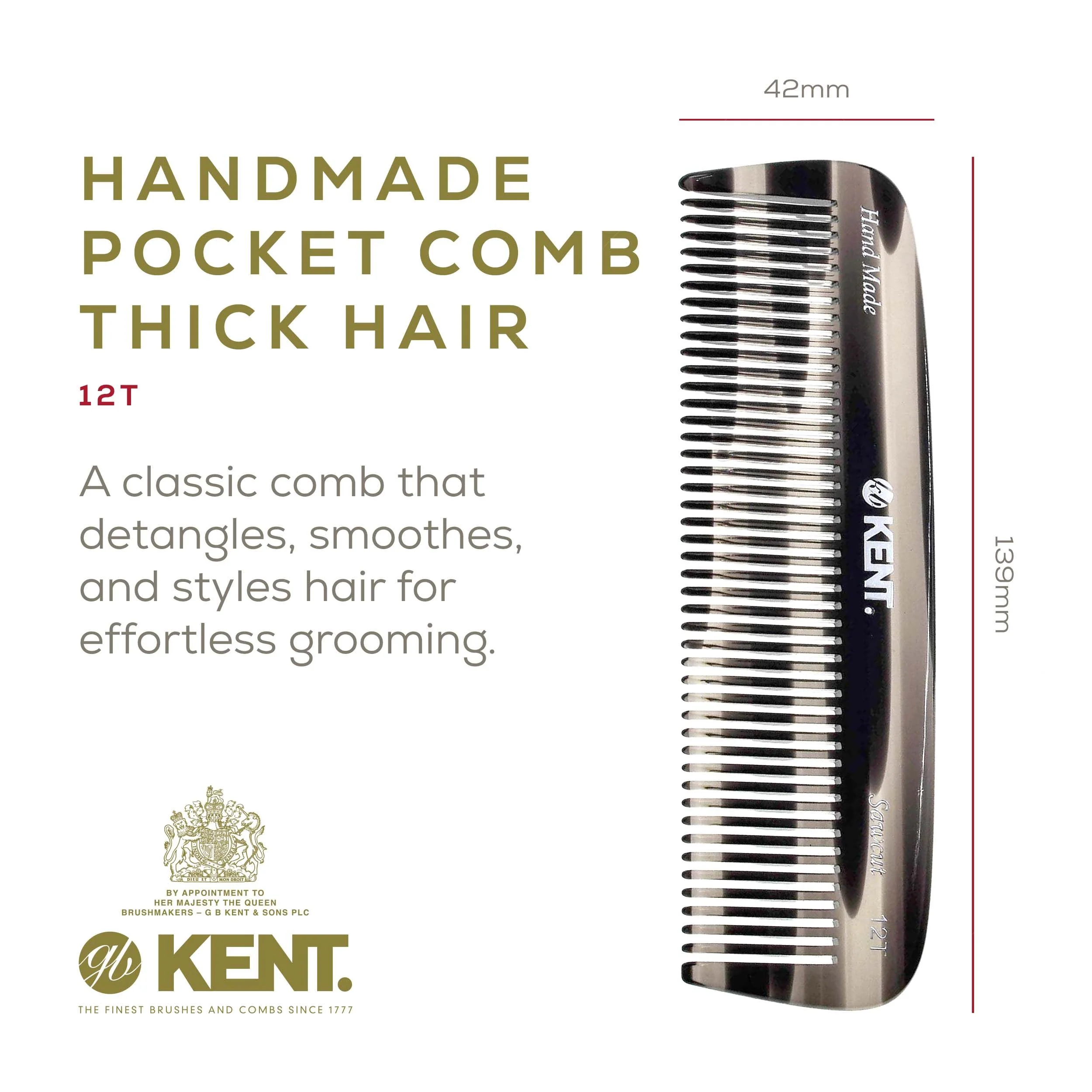 Kent 12T Wide Tooth Handmade Beard Comb - Image 20
