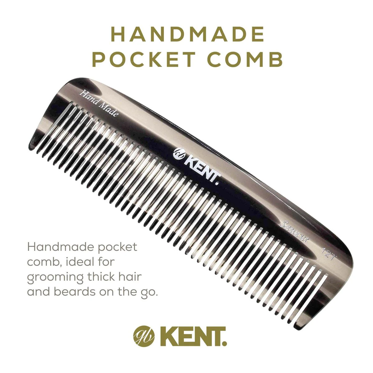 Kent 12T Wide Tooth Handmade Beard Comb - Image 21