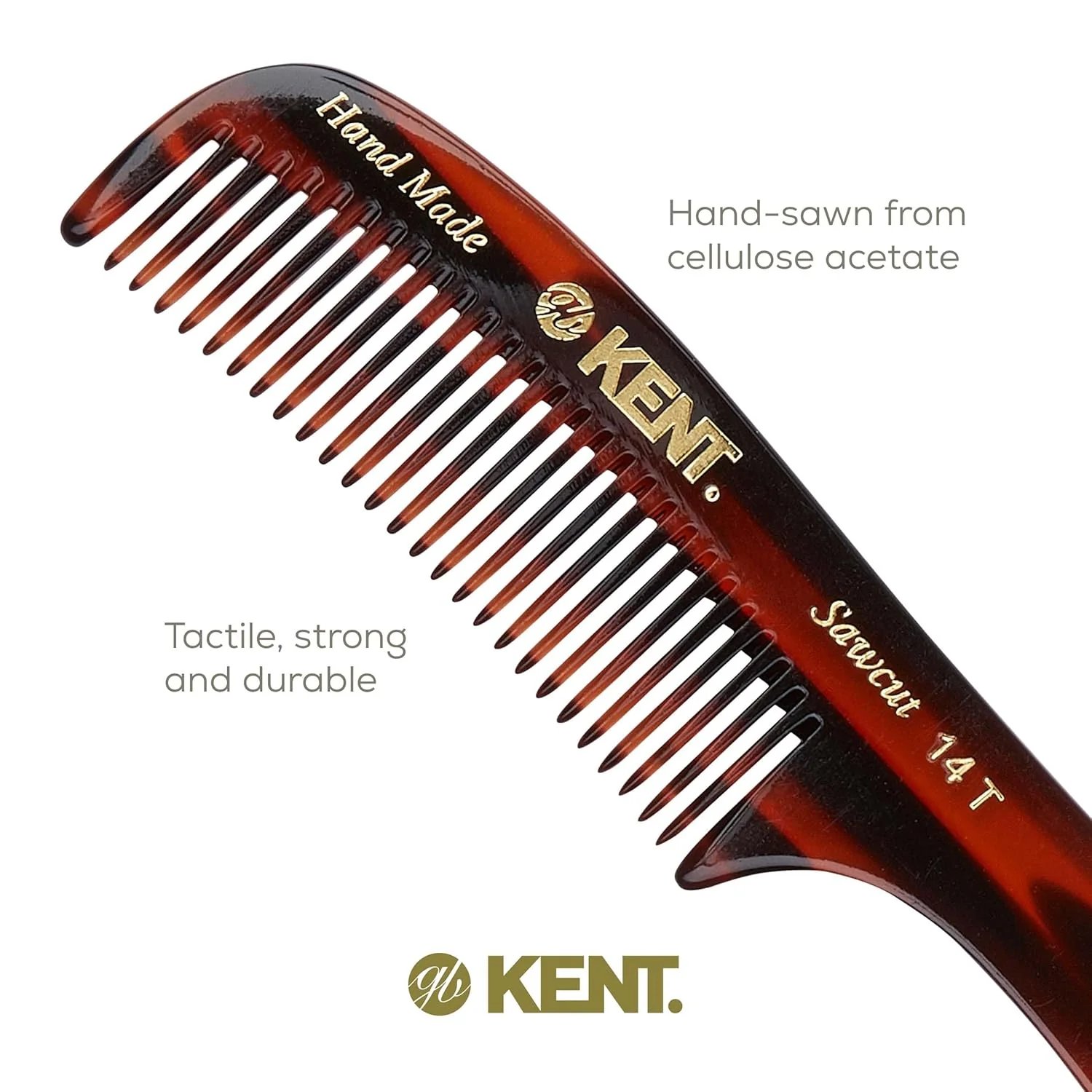 Kent 14T Wide Tooth Handmade Comb - Image 5