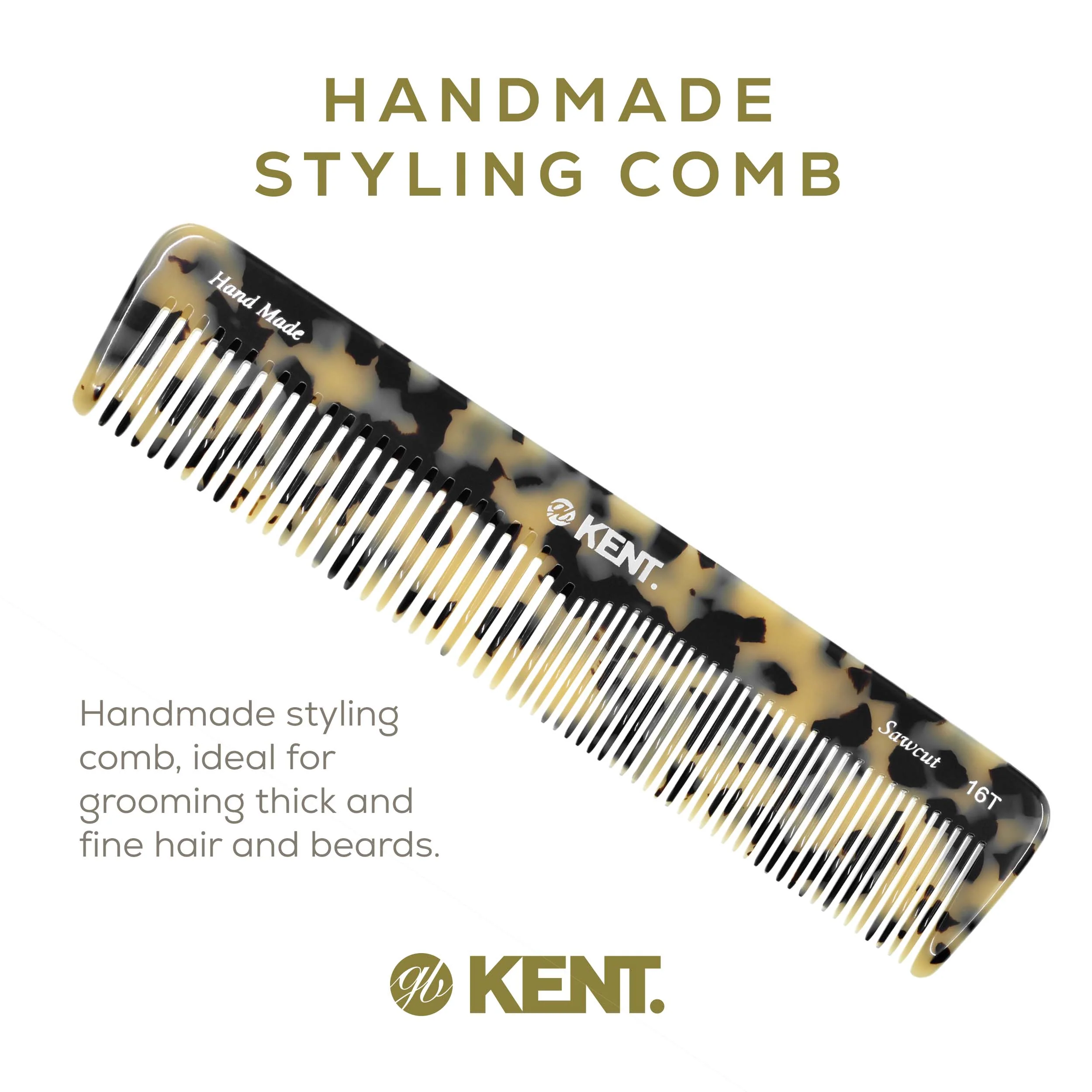 Kent 16T Mixed Tooth Handmade Comb - Image 10