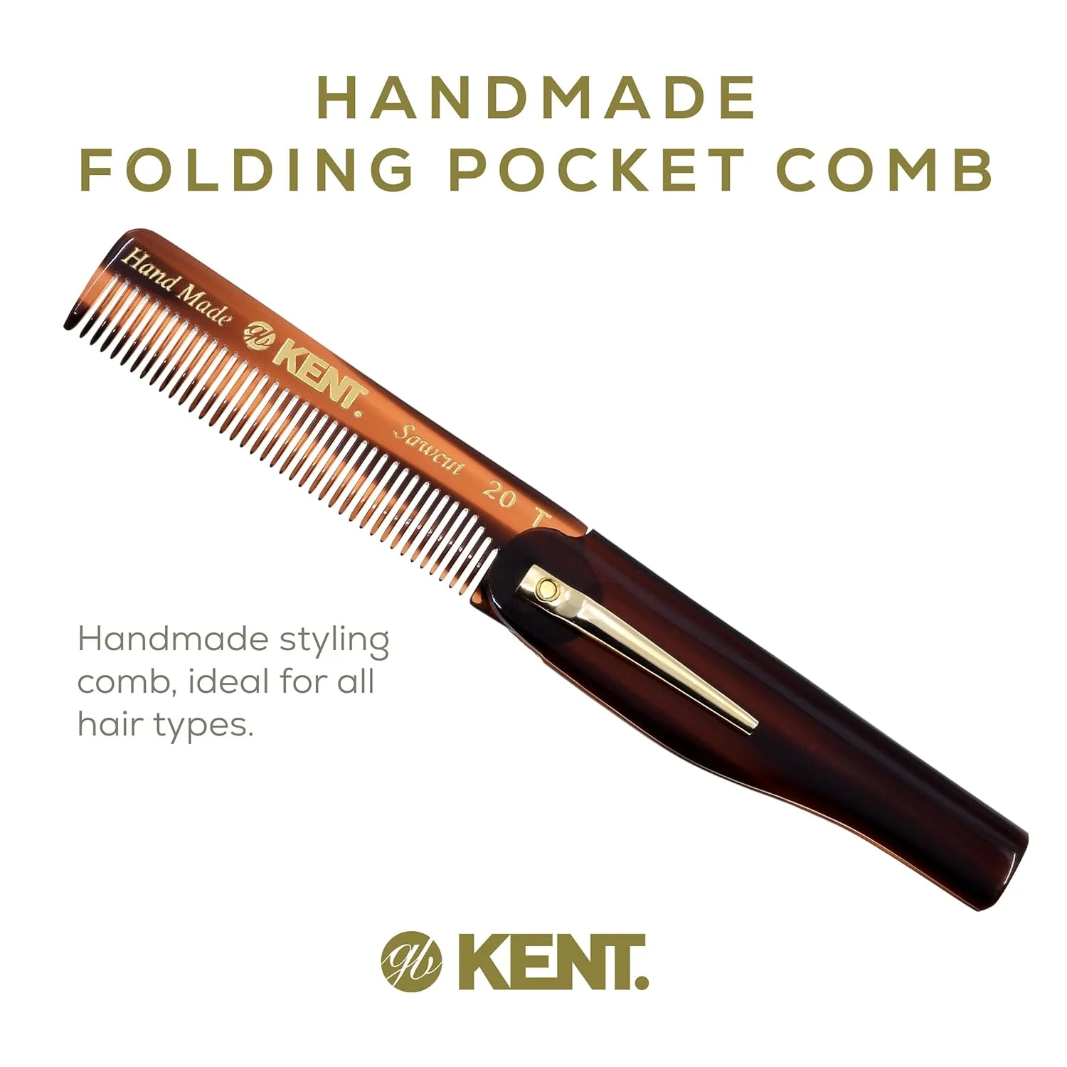 Kent 20T Fine Tooth Folding Pocket Comb - Image 15
