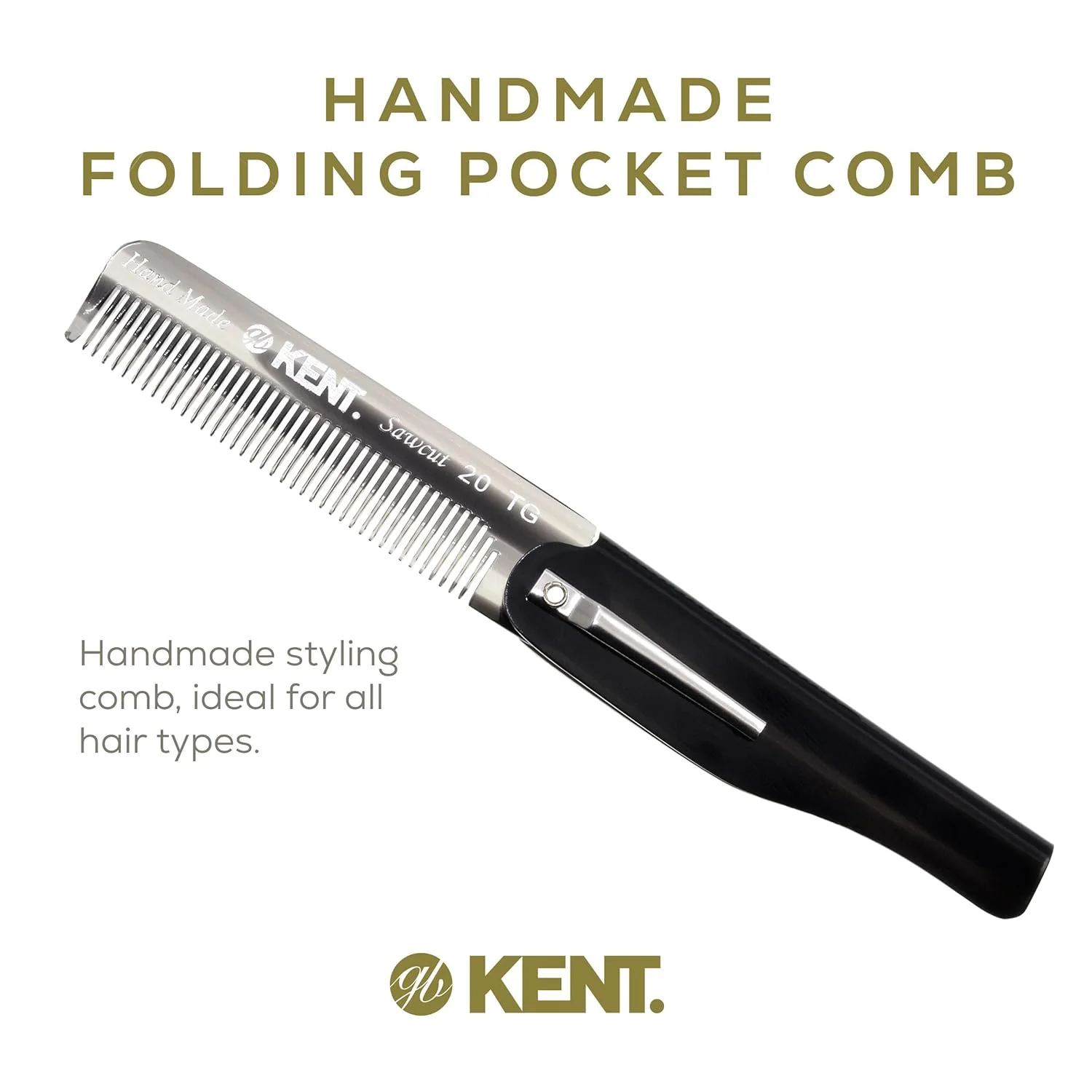 Kent 20T Fine Tooth Folding Pocket Comb - Image 21
