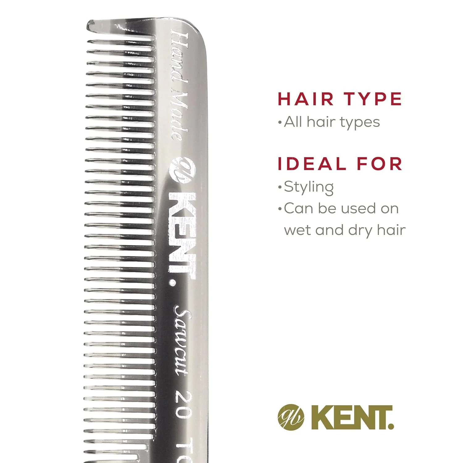 Kent 20T Fine Tooth Folding Pocket Comb - Image 24
