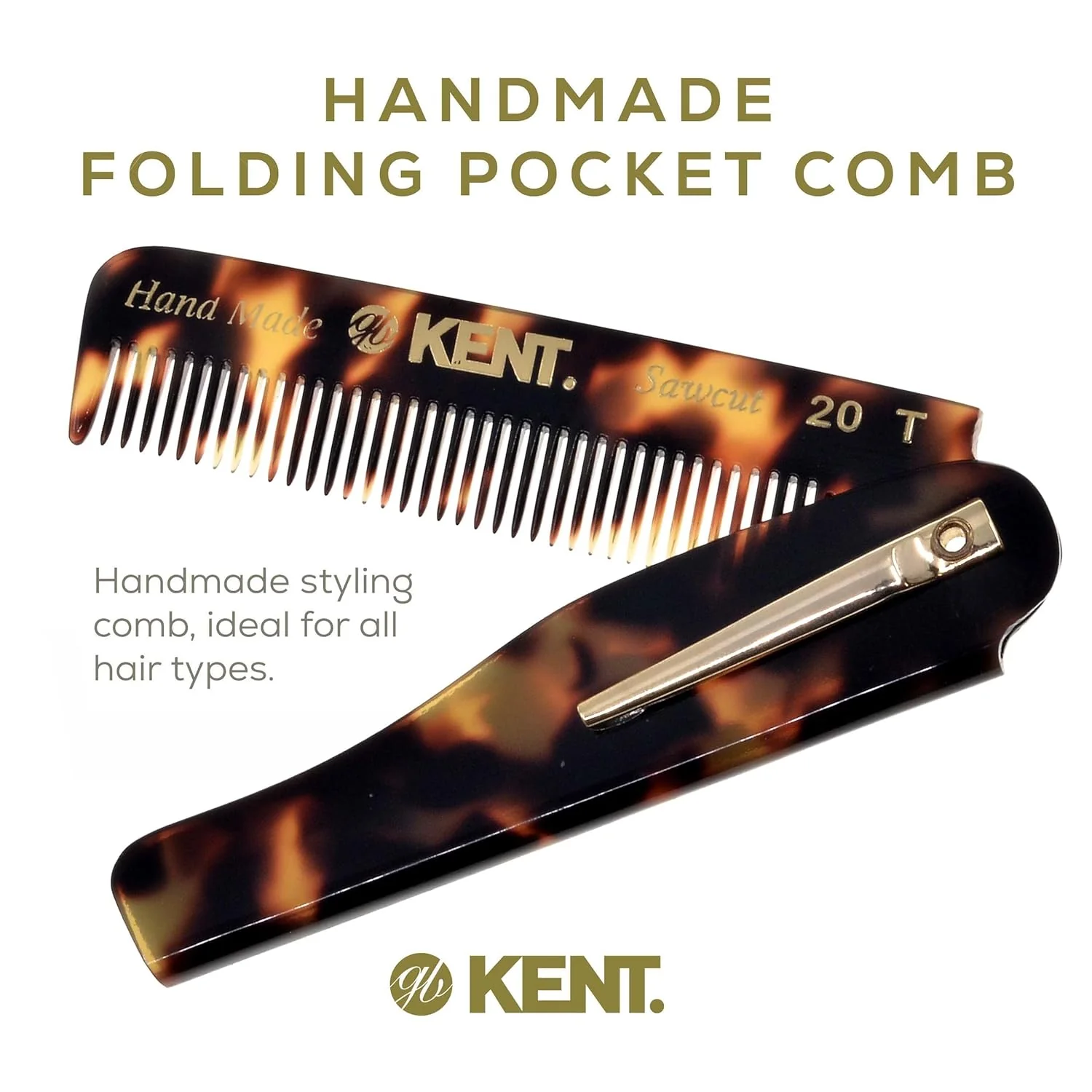 Kent 20T Fine Tooth Folding Pocket Comb - Image 9