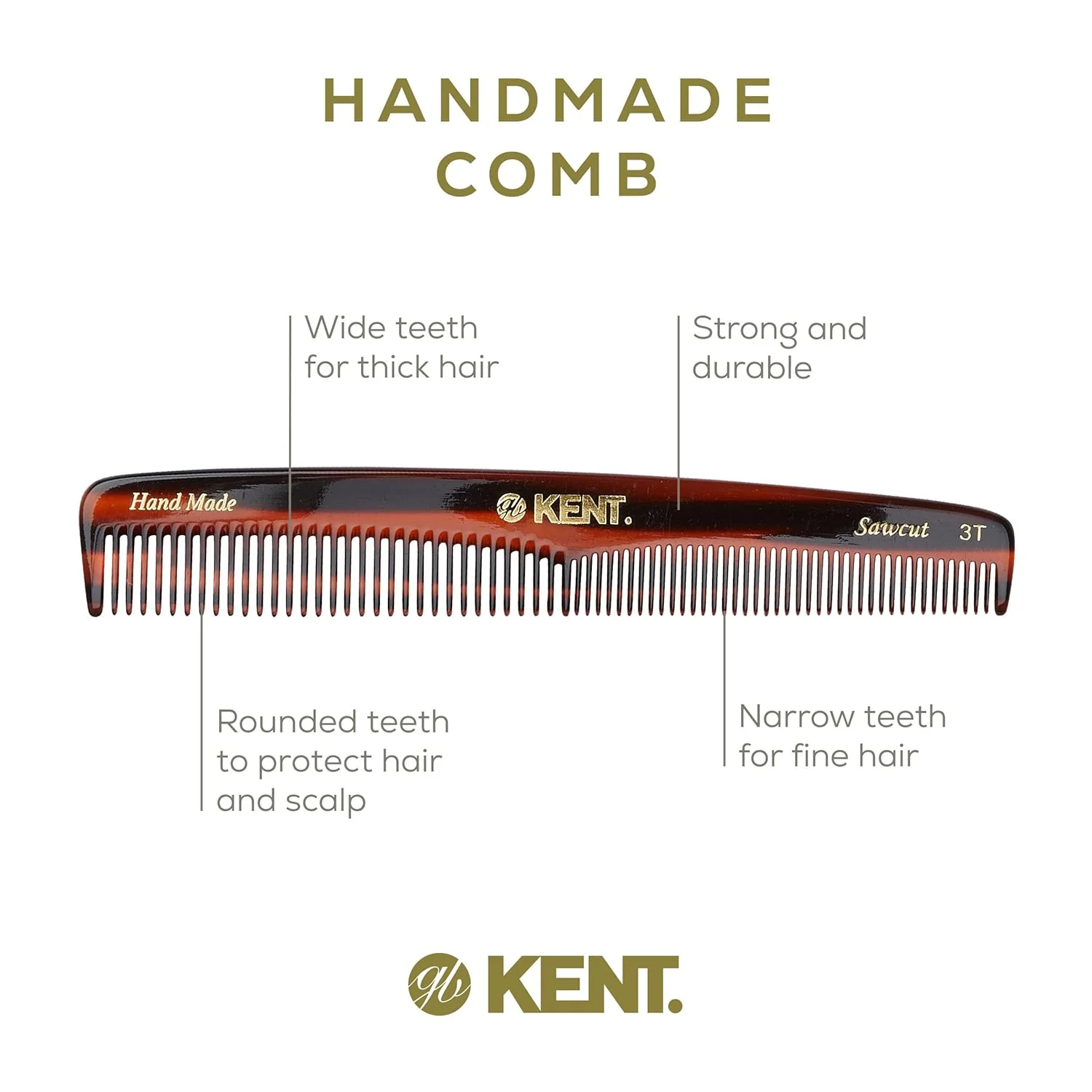 Kent 3T Mixed Tooth Dressing Comb - Image 4