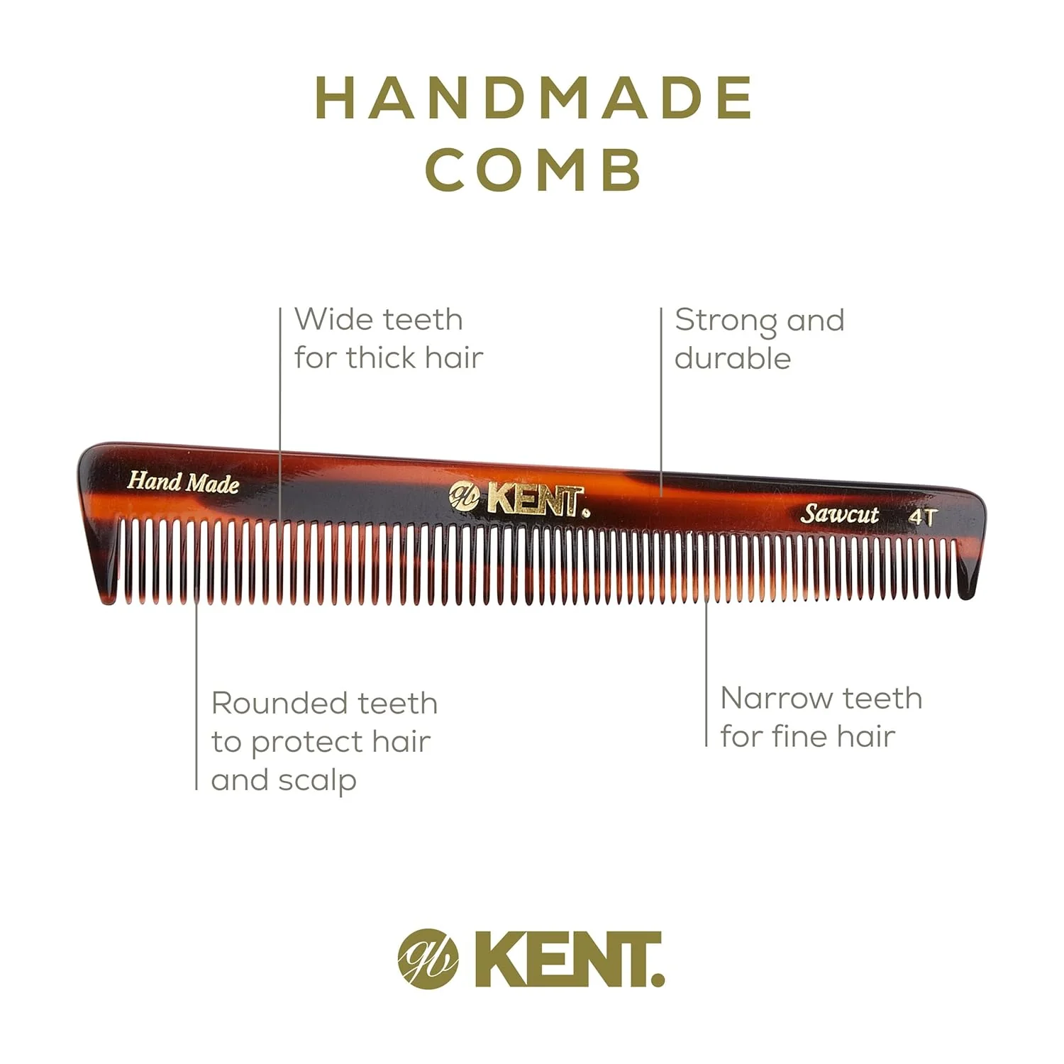 Kent 4T Mixed Tooth Grooming Comb - Image 4