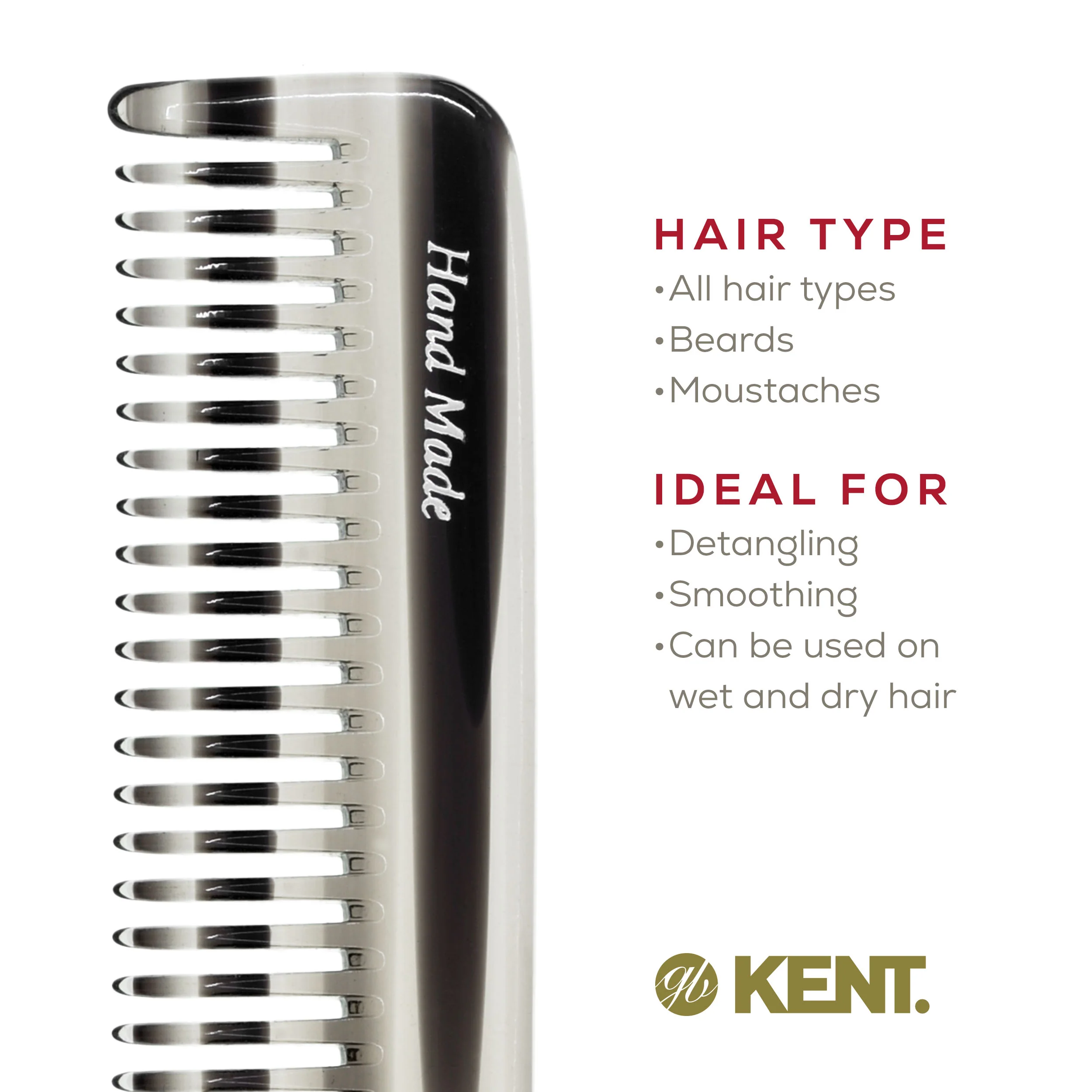 Kent 6T Mixed Tooth Dressing Comb - Image 18