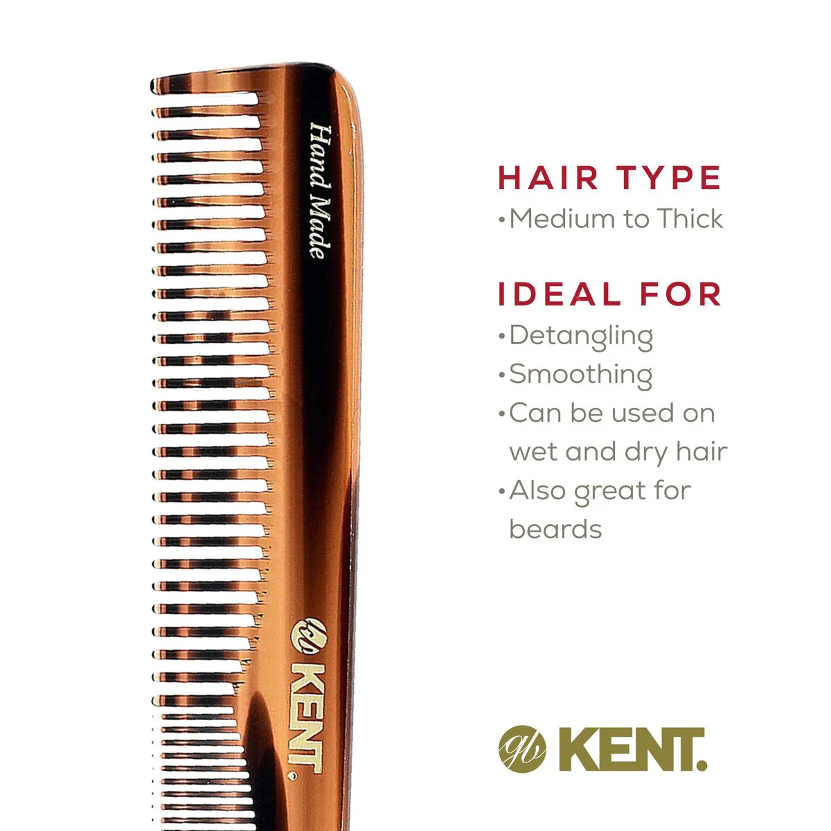 Kent 6T Mixed Tooth Dressing Comb - Image 6