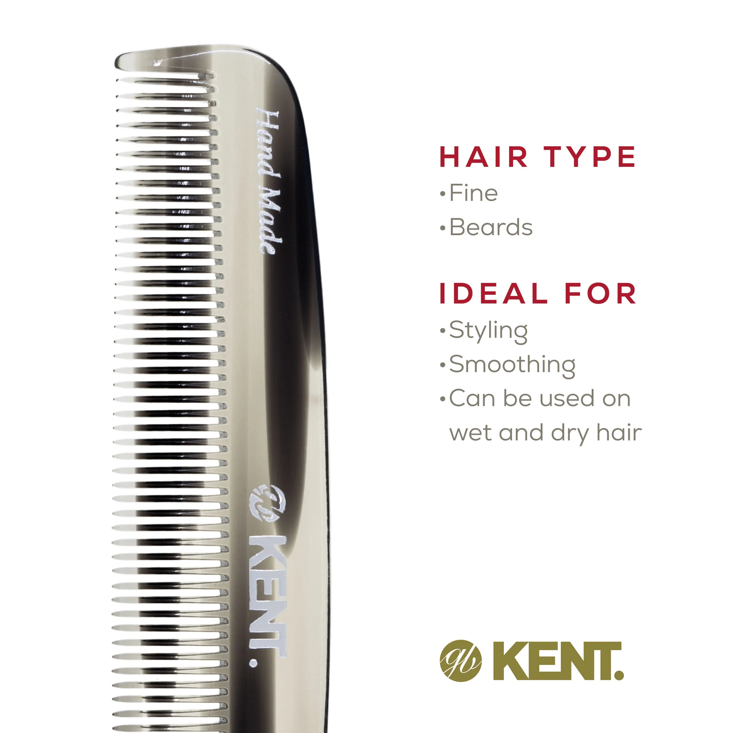 Kent 7T Fine Tooth Pocket Comb - Image 12