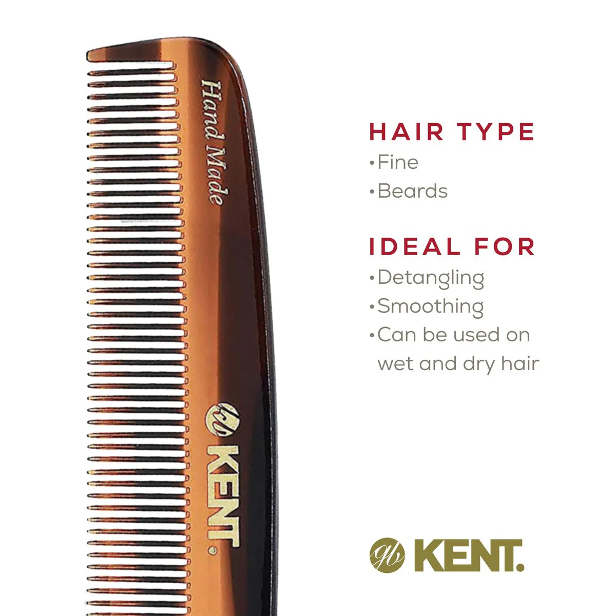 Kent 7T Fine Tooth Pocket Comb - Image 24