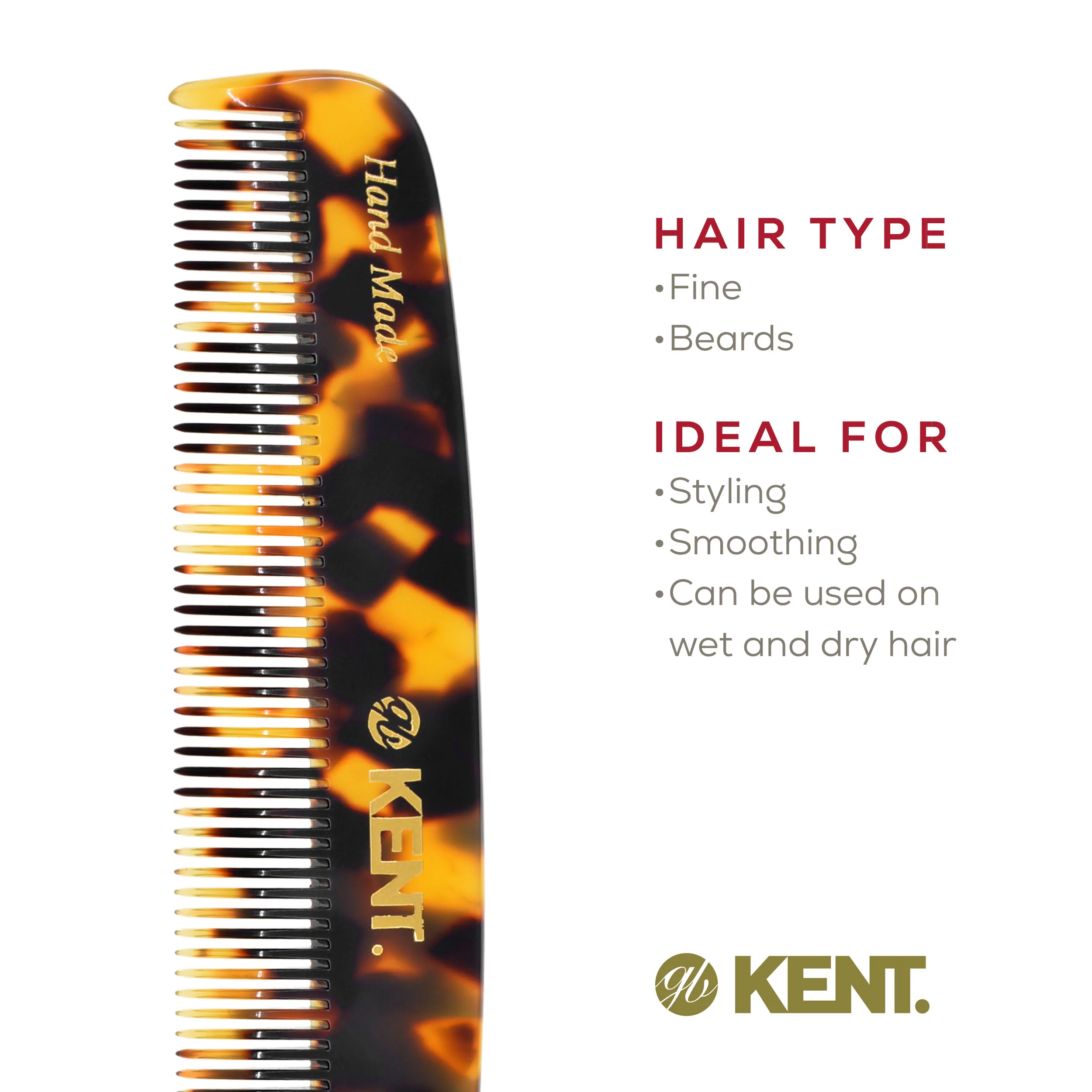 Kent 7T Fine Tooth Pocket Comb - Image 6