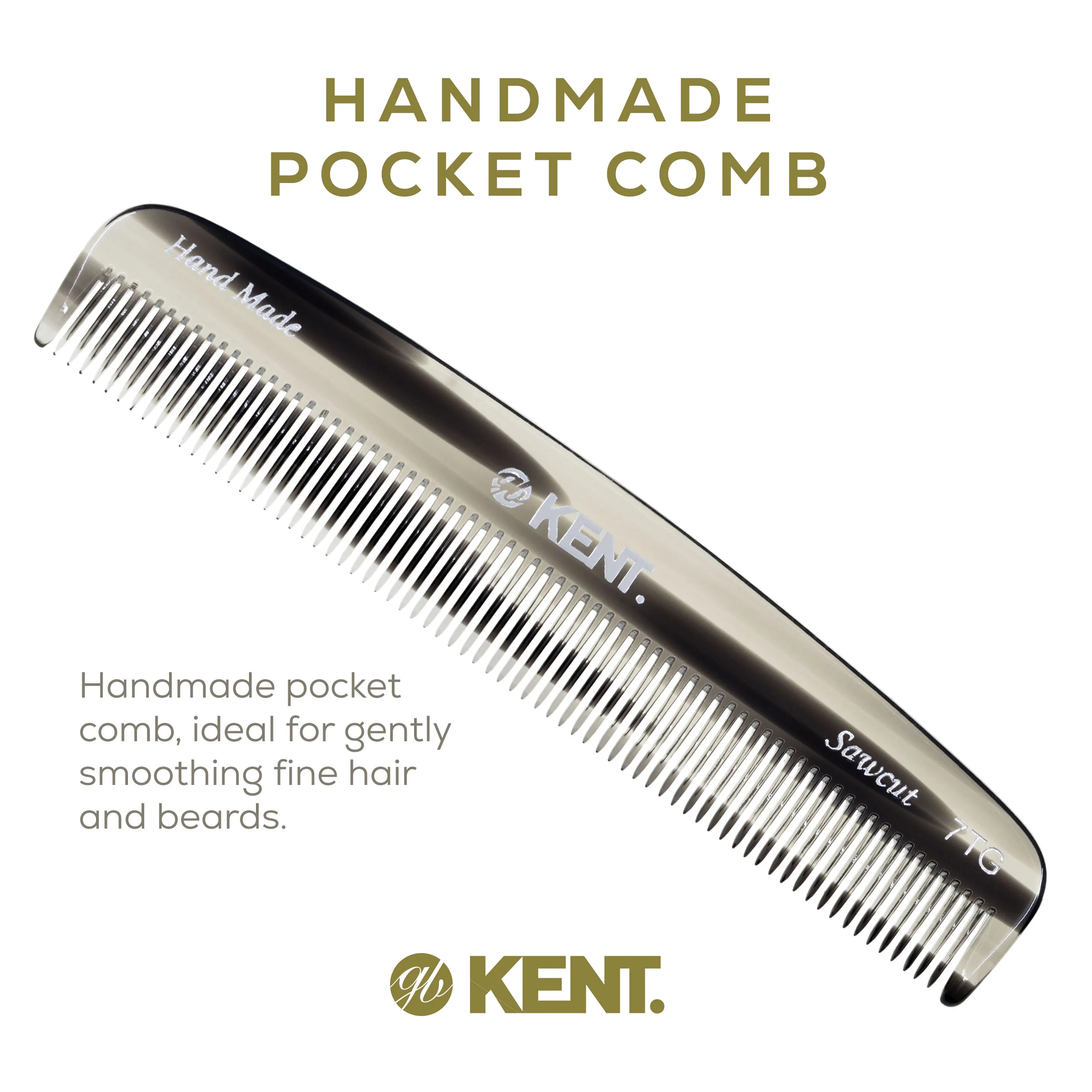 Kent 7T Fine Tooth Pocket Comb - Image 9