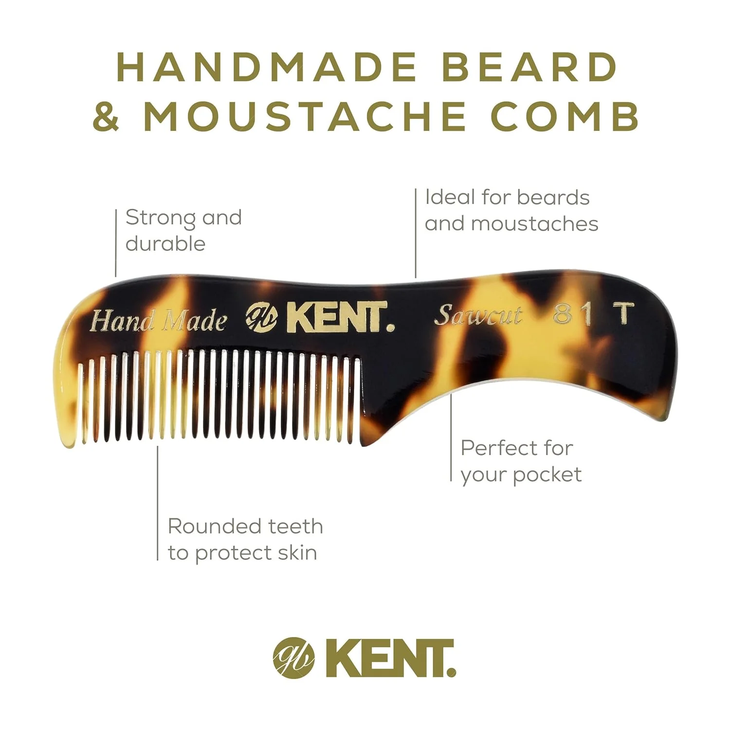 Kent 81T Fine Tooth Pocket Comb - Image 10