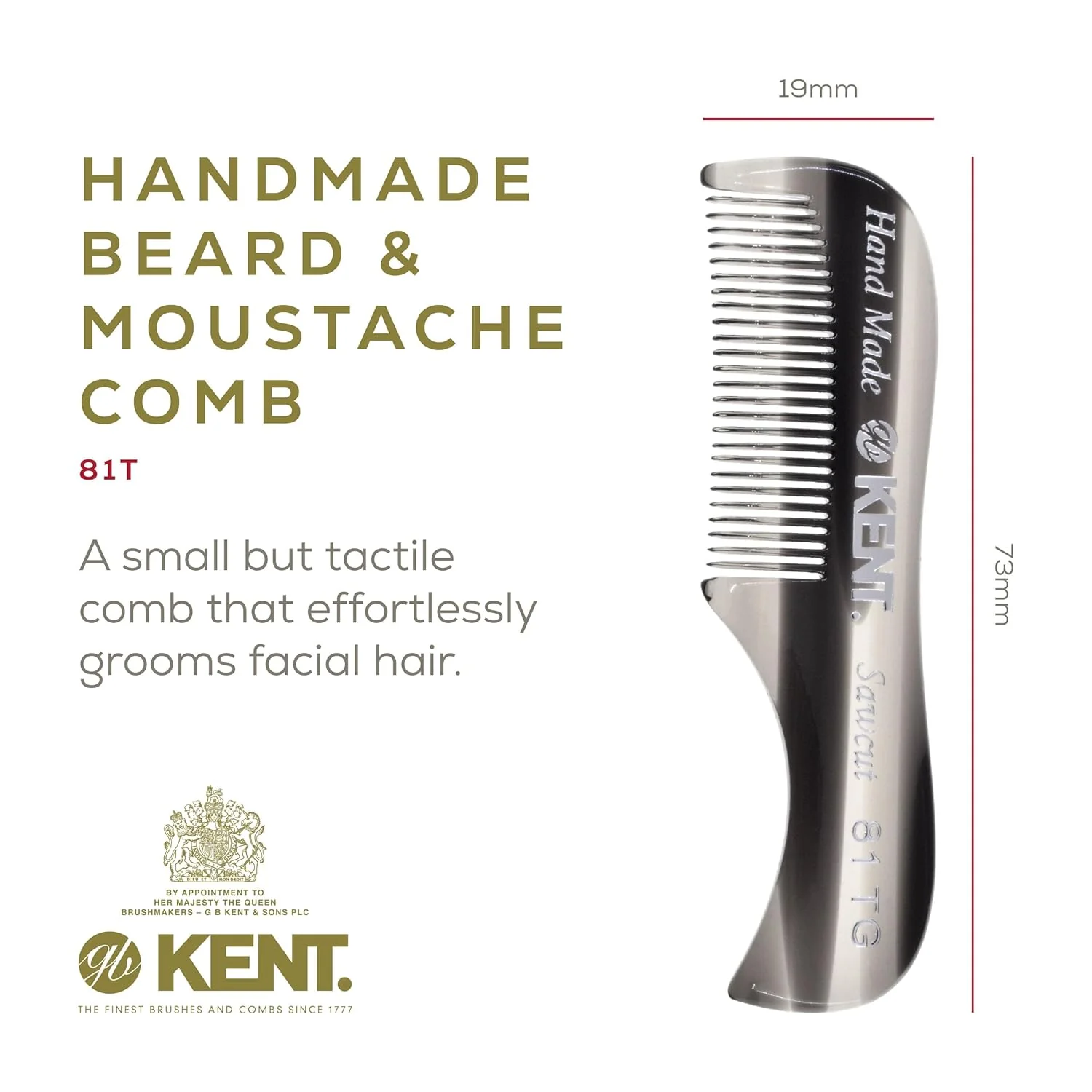 Kent 81T Fine Tooth Pocket Comb - Image 14