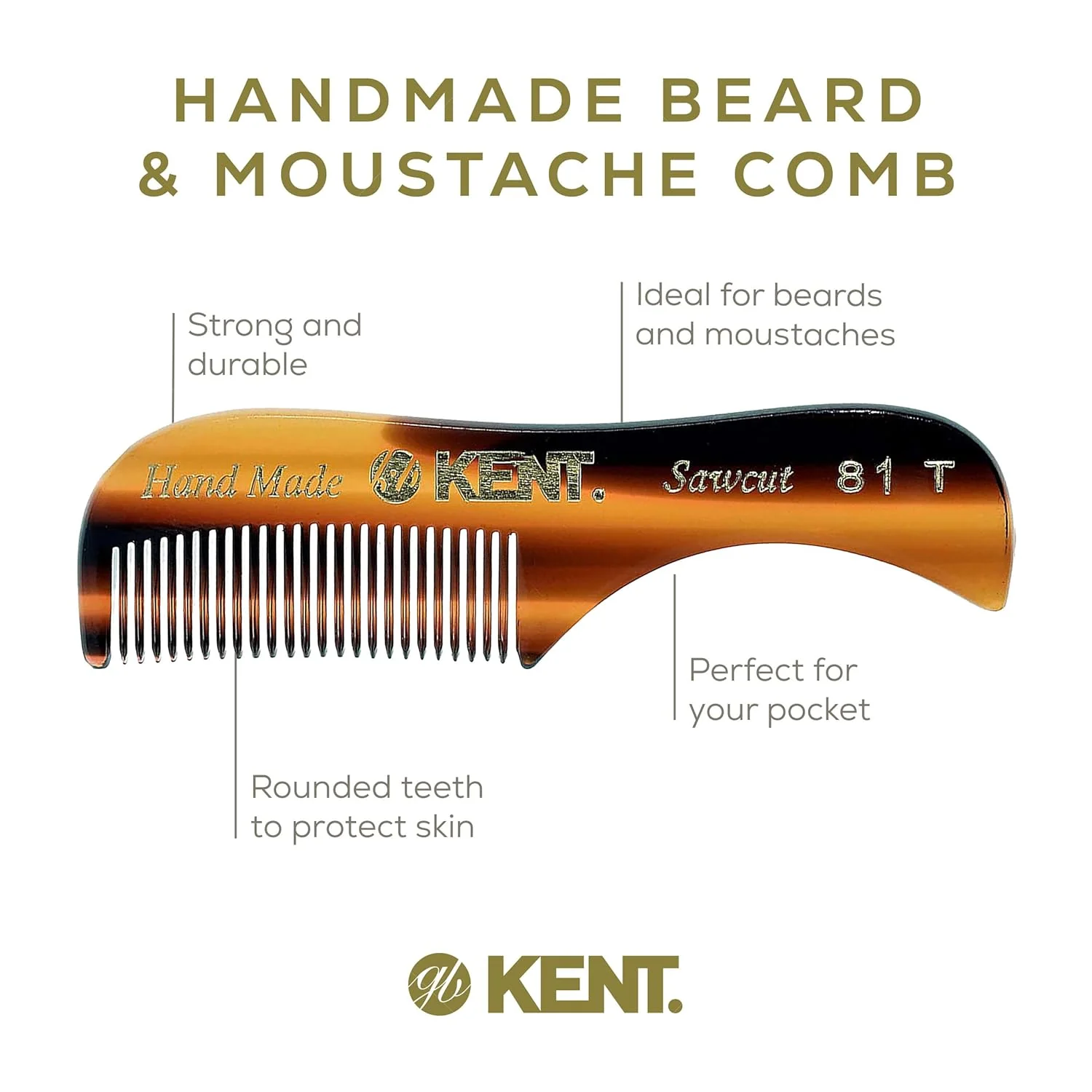 Kent 81T Fine Tooth Pocket Comb - Image 22