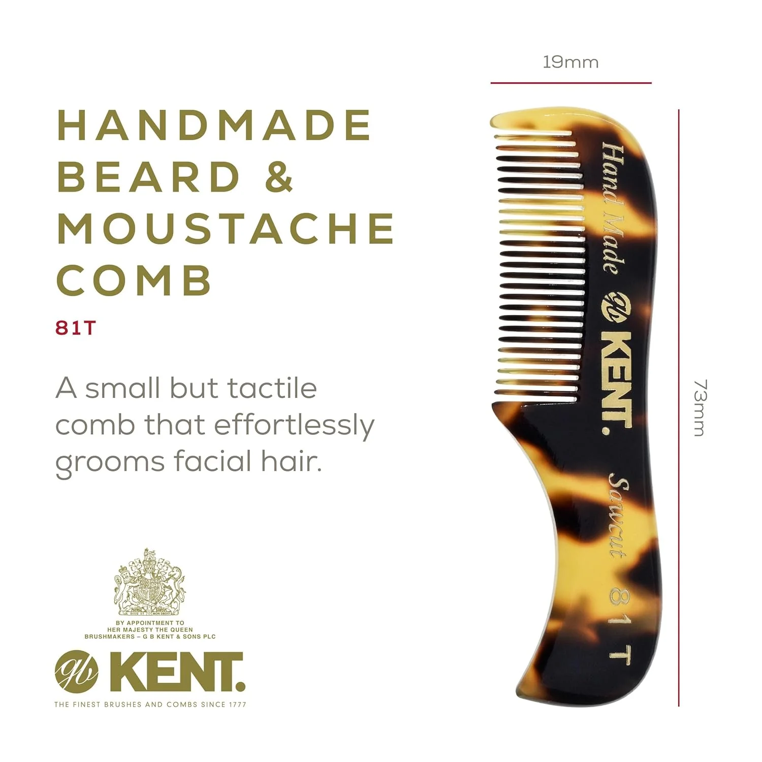 Kent 81T Fine Tooth Pocket Comb - Image 8