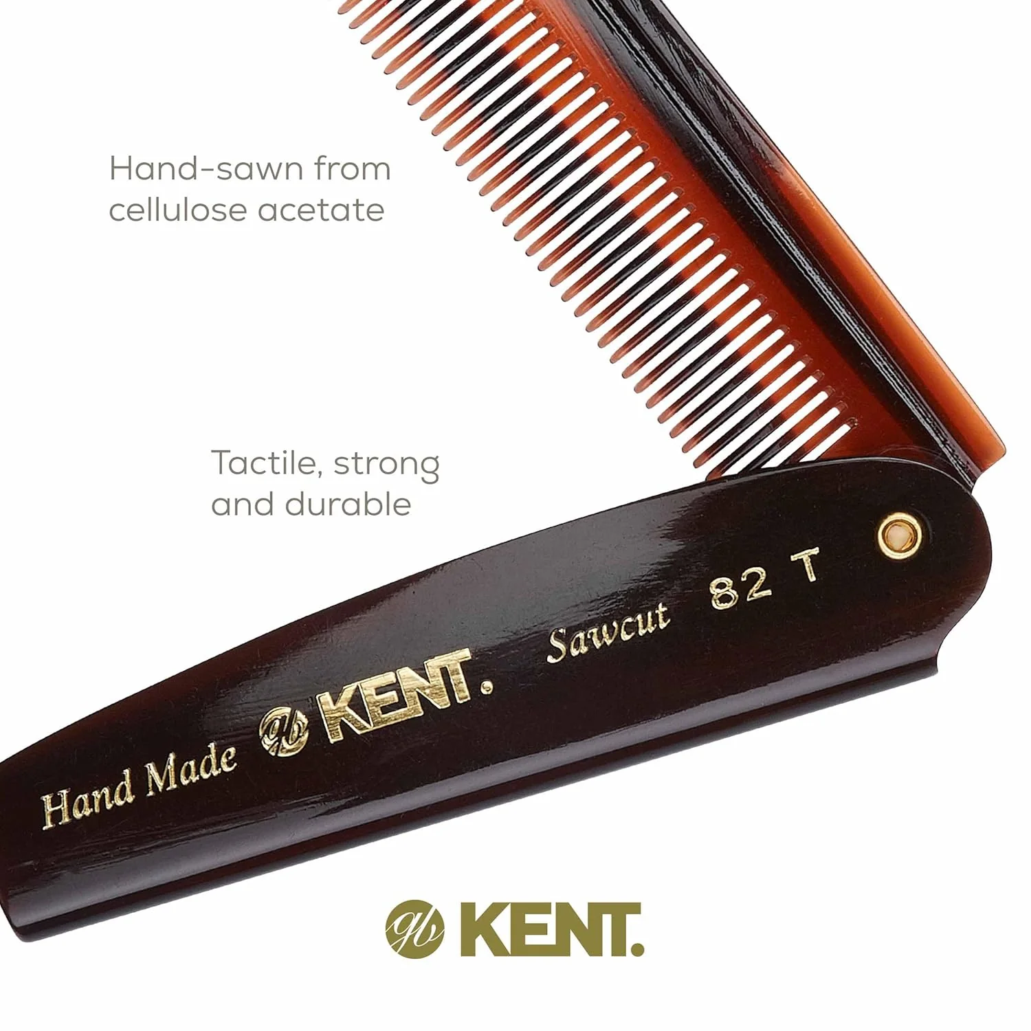 Kent 82T Fine Folding Pocket Comb - Image 22