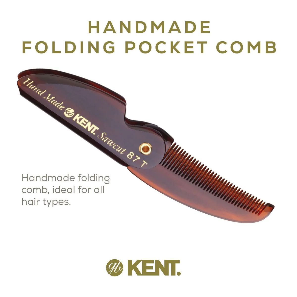 Kent 87T Beard Mustache Folding Comb - Image 3