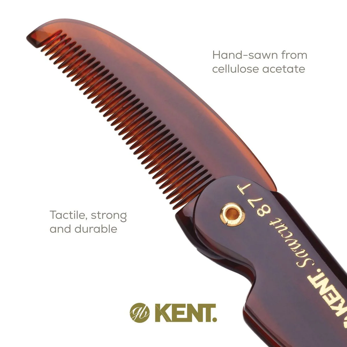 Kent 87T Beard Mustache Folding Comb - Image 5