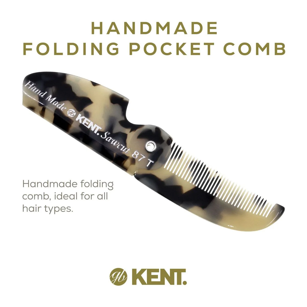Kent 87T Beard Mustache Folding Comb - Image 9