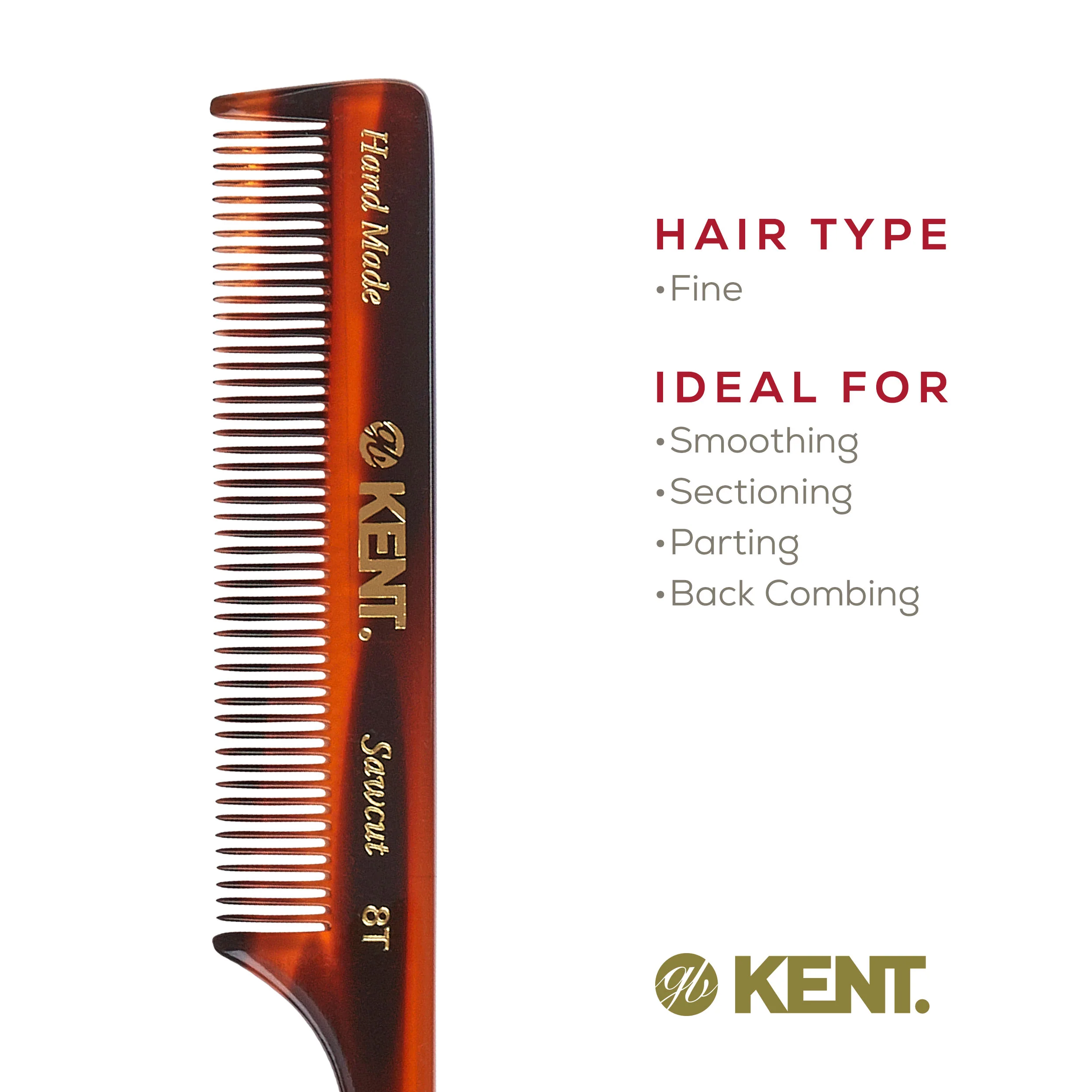 Kent 8T Fine Tail Comb - Image 6