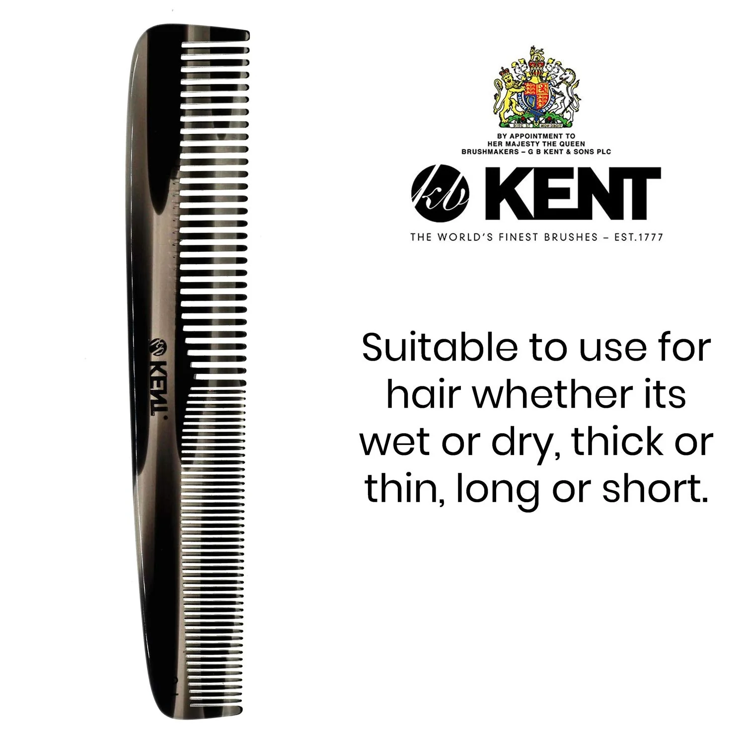 Kent 9T Mixed Tooth Handmade Comb - Image 23