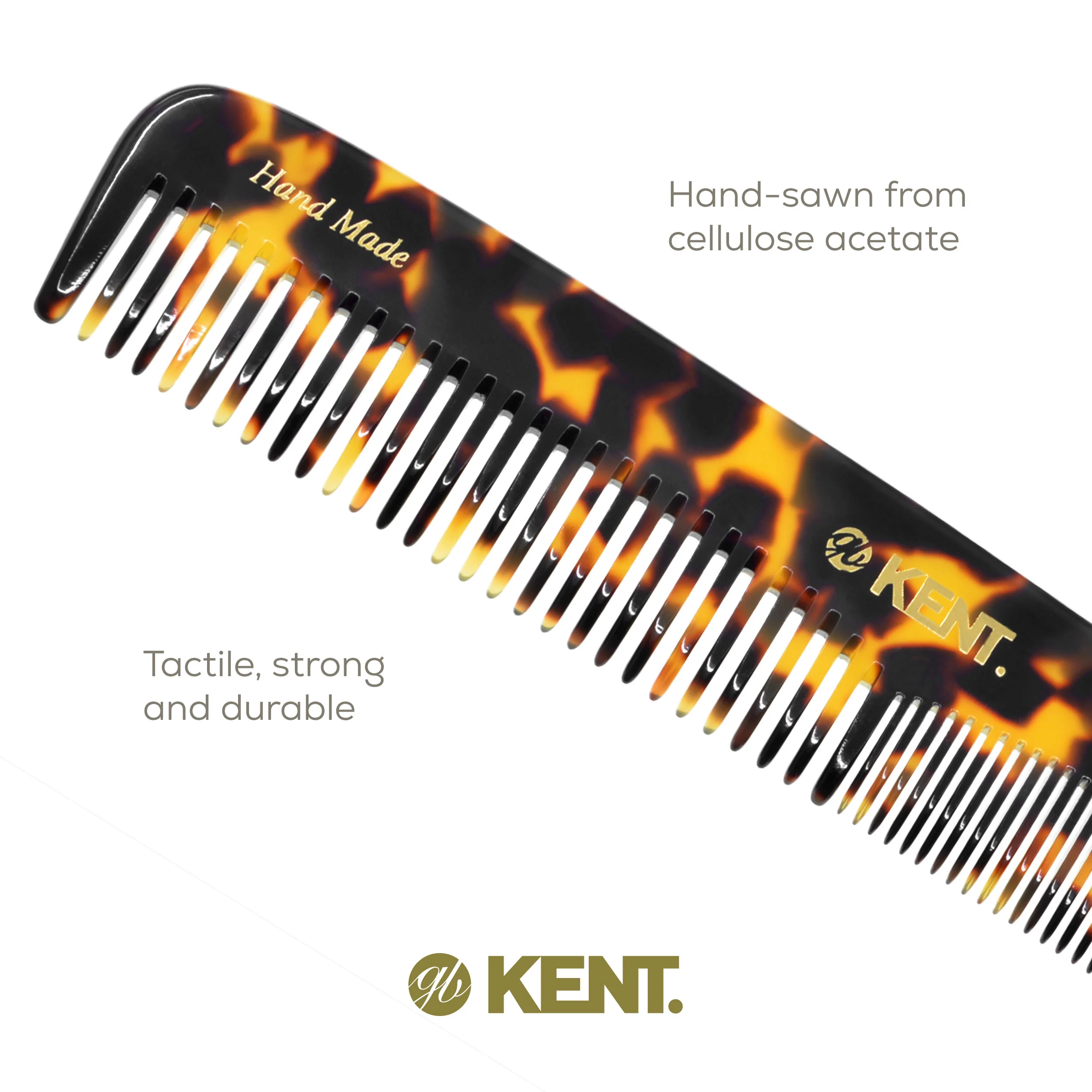 Kent 9T Mixed Tooth Handmade Comb - Image 4