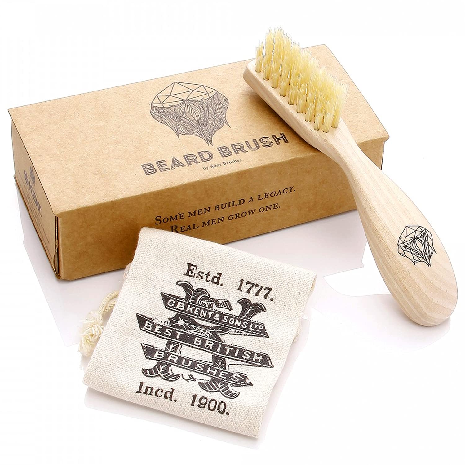 Kent BRD2 Mens Beard Mustache Brush