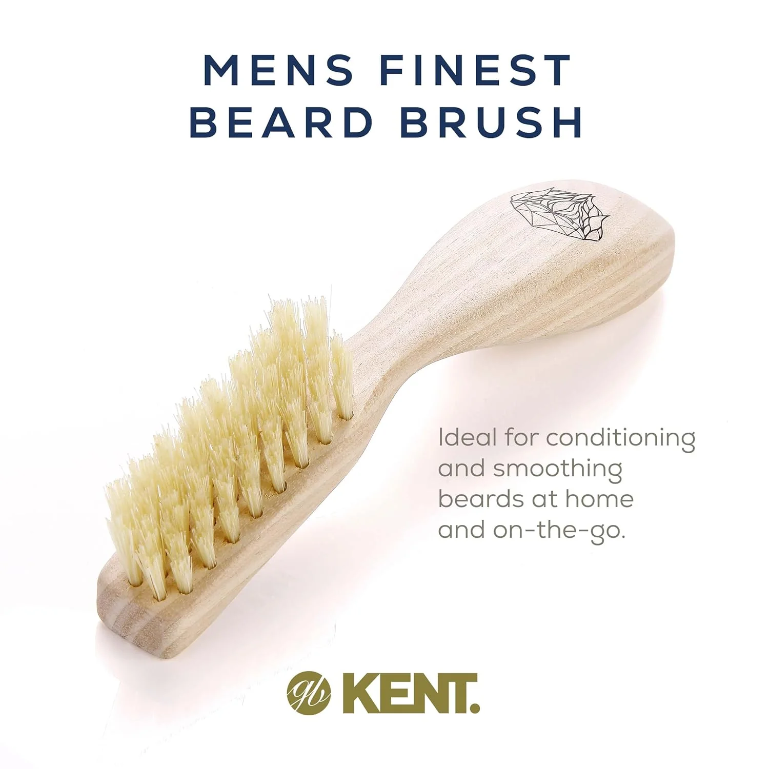 Kent BRD2 Mens Beard Mustache Brush - Image 3