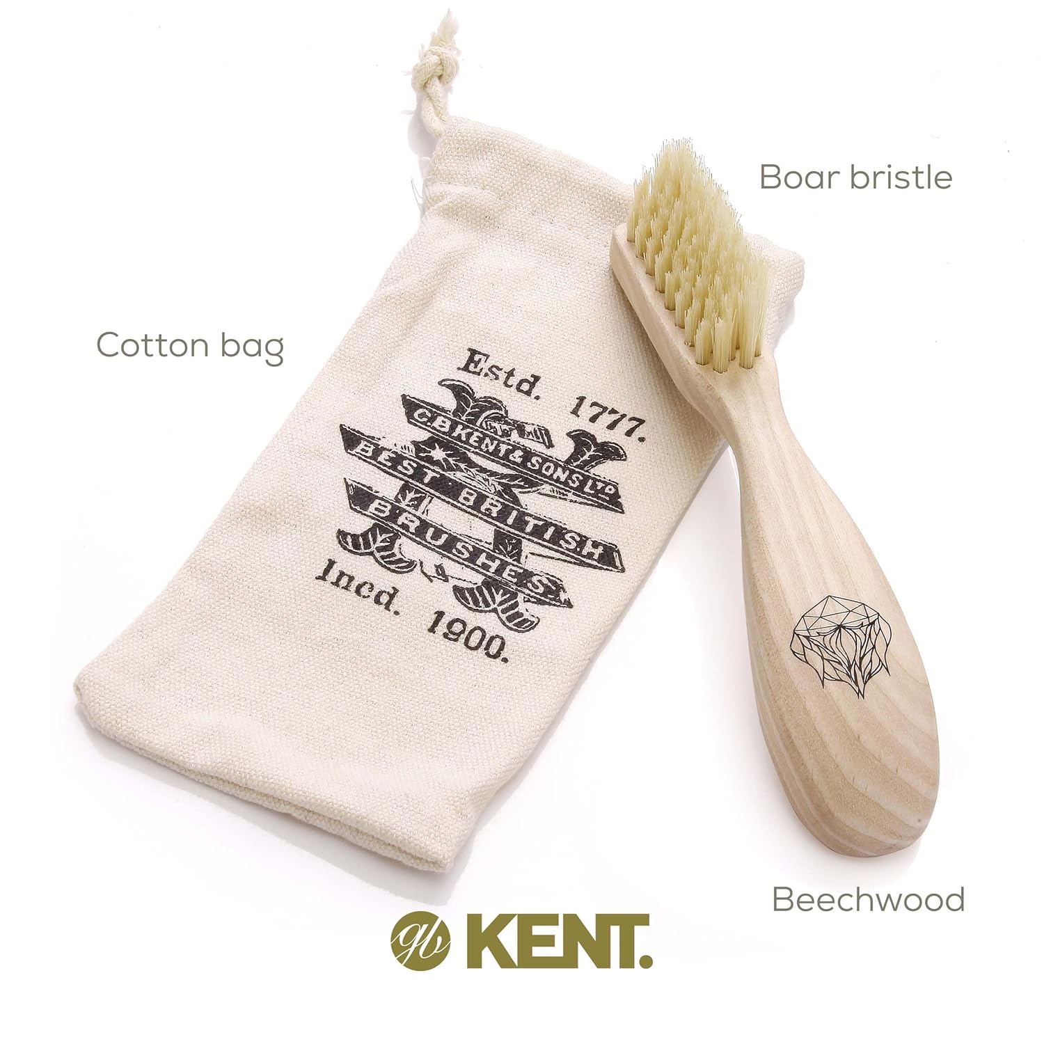Kent BRD2 Mens Beard Mustache Brush - Image 5