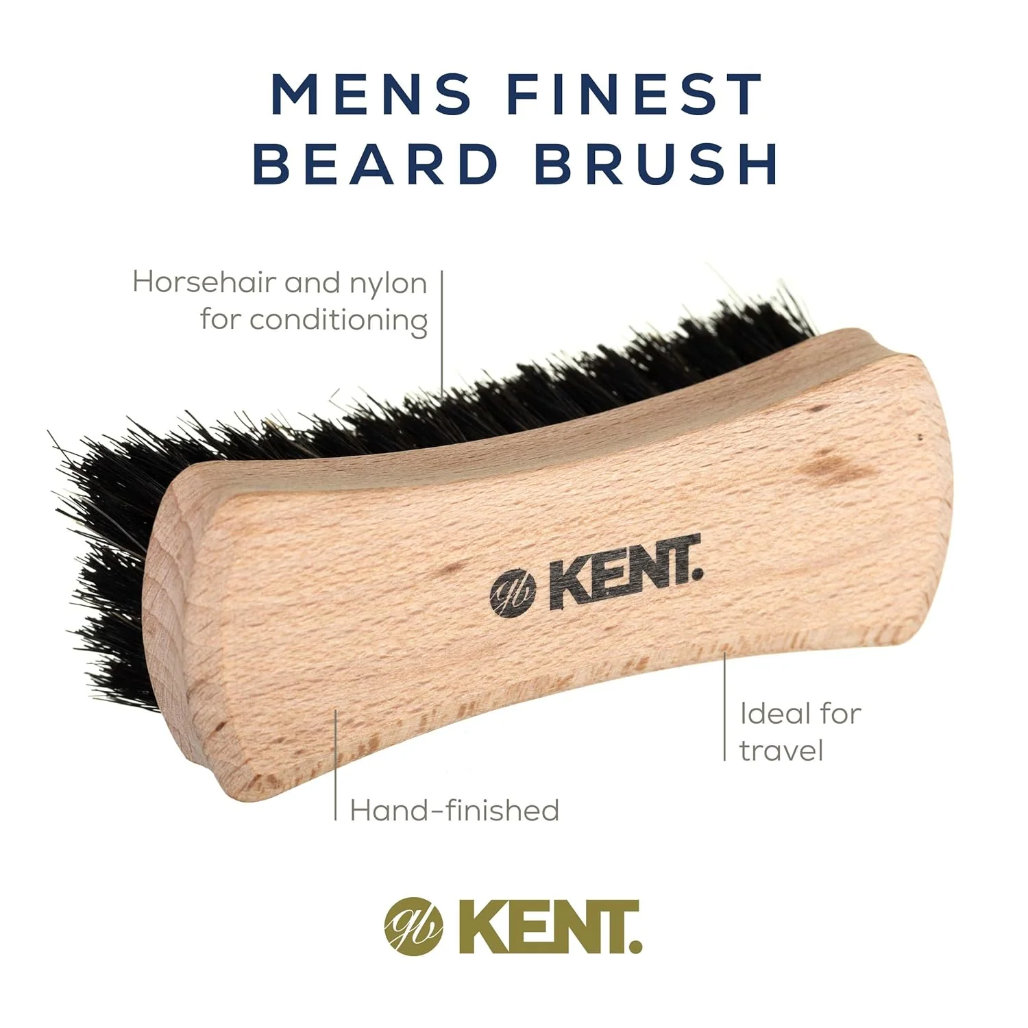 Kent BRD6 Beard Mustache Brush Travel - Image 4