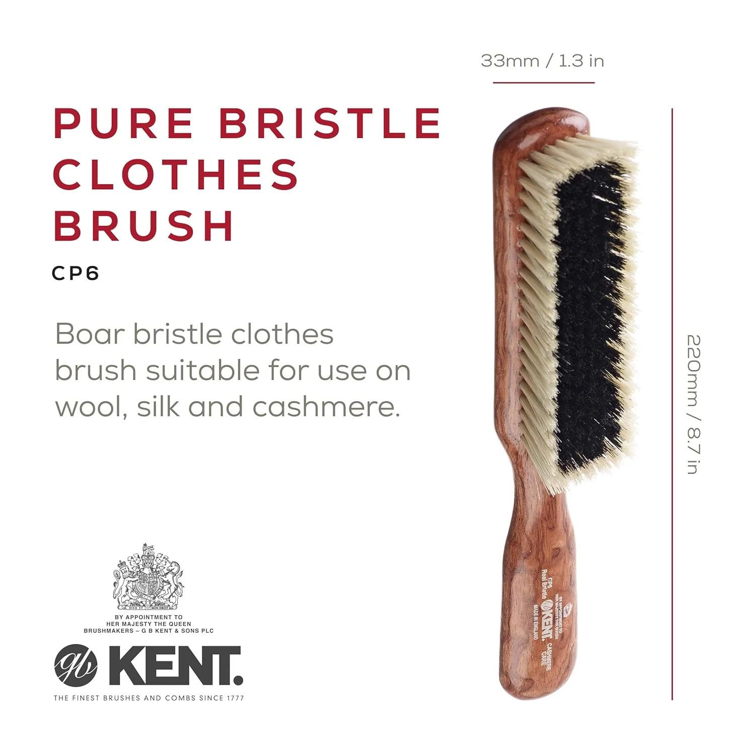 Kent CP6 Cashmere Care Clothes Brush - Image 2