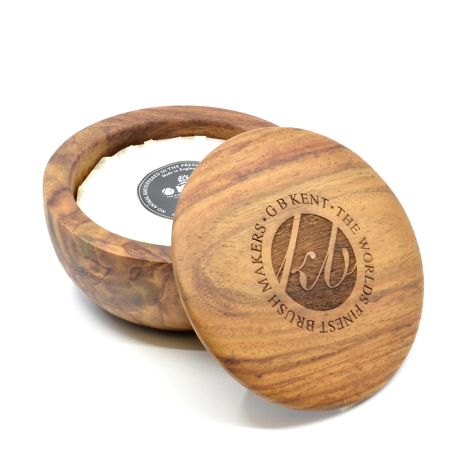 Kent SB6 Dark Oak Shaving Bowl with Soap
