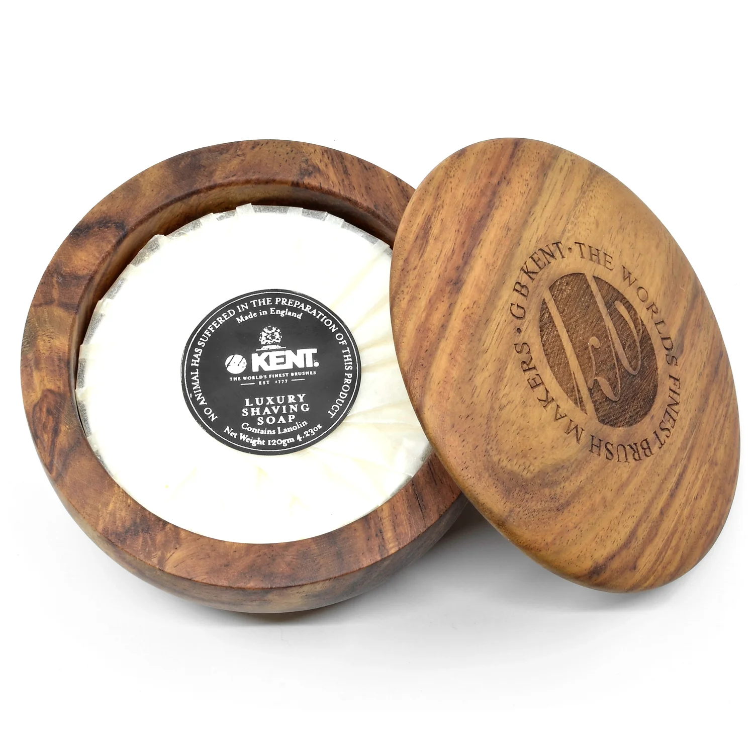 Kent SB6 Dark Oak Shaving Bowl with Soap - Image 5