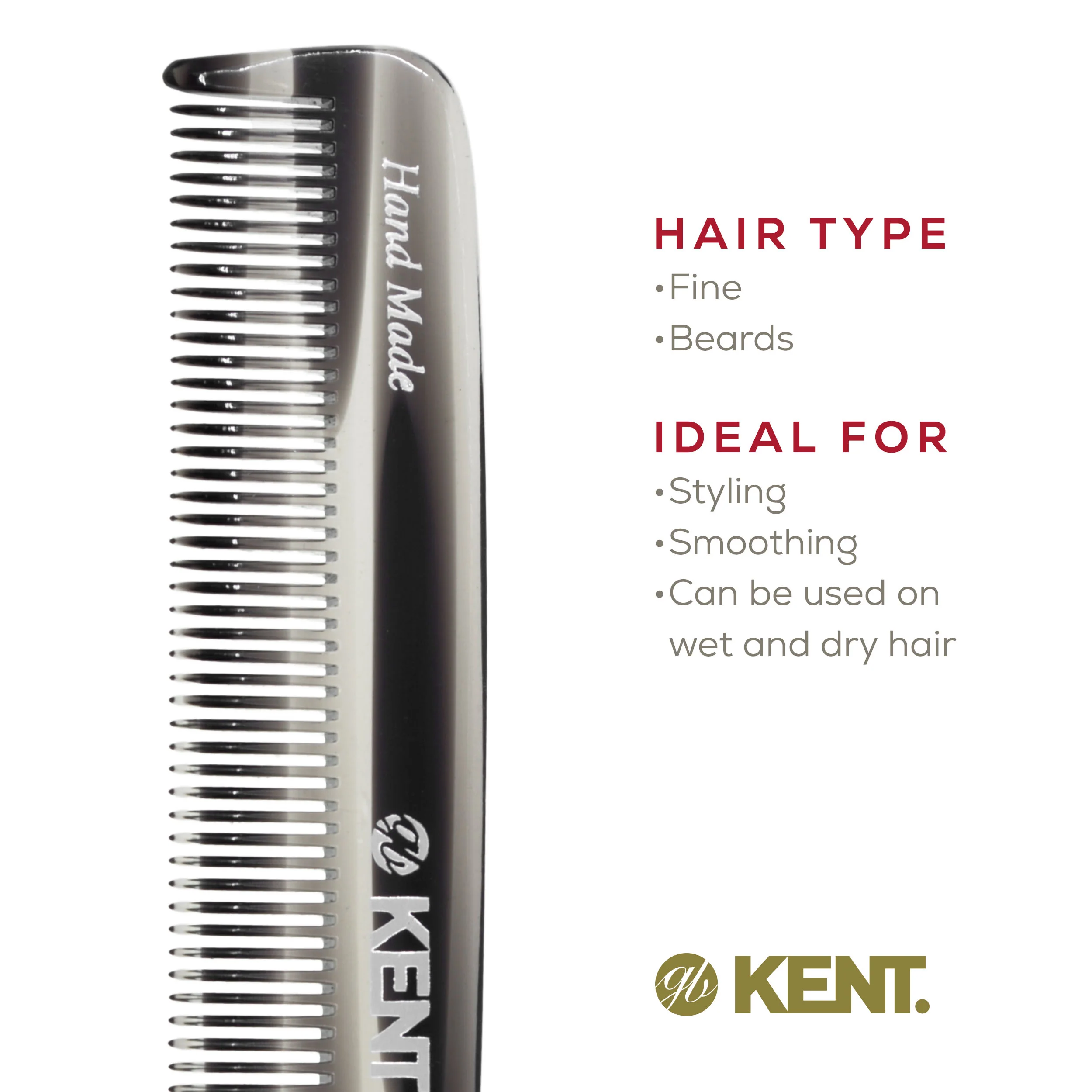 Kent F3T Fine Tooth Dressing Comb - Image 12