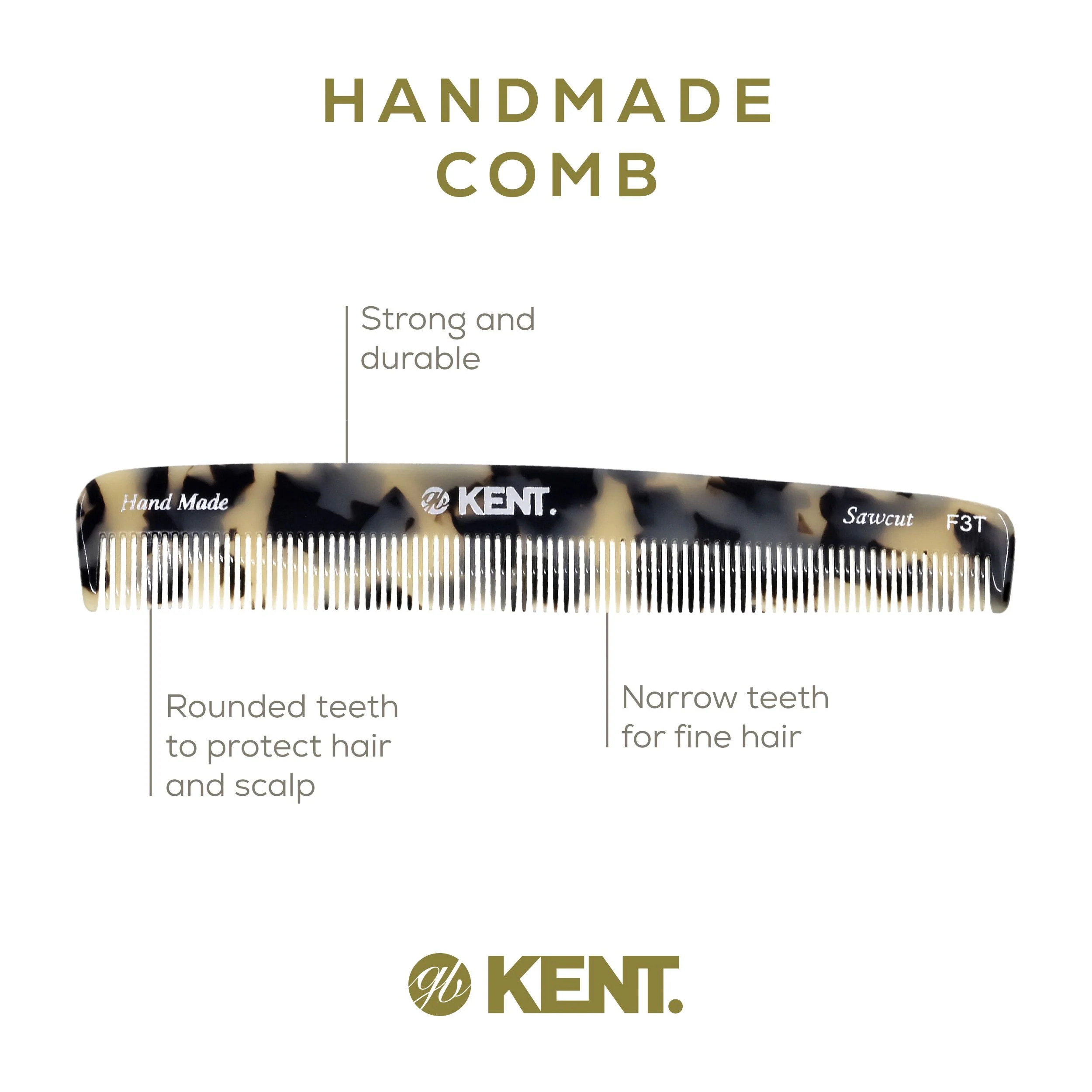 Kent F3T Fine Tooth Dressing Comb - Image 22