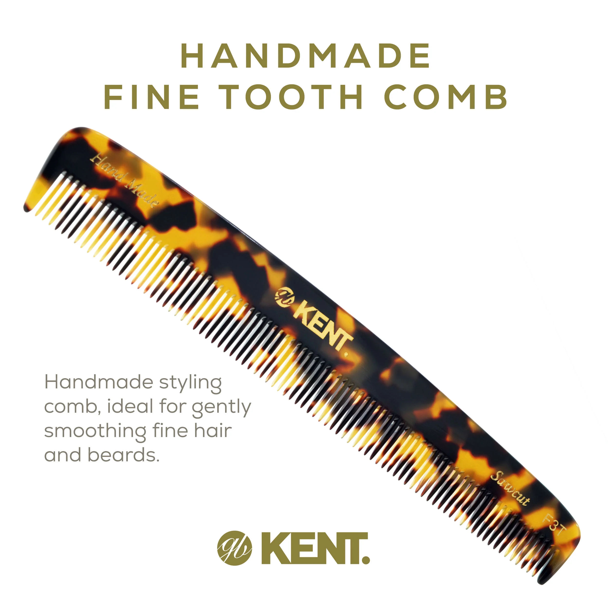 Kent F3T Fine Tooth Dressing Comb - Image 3