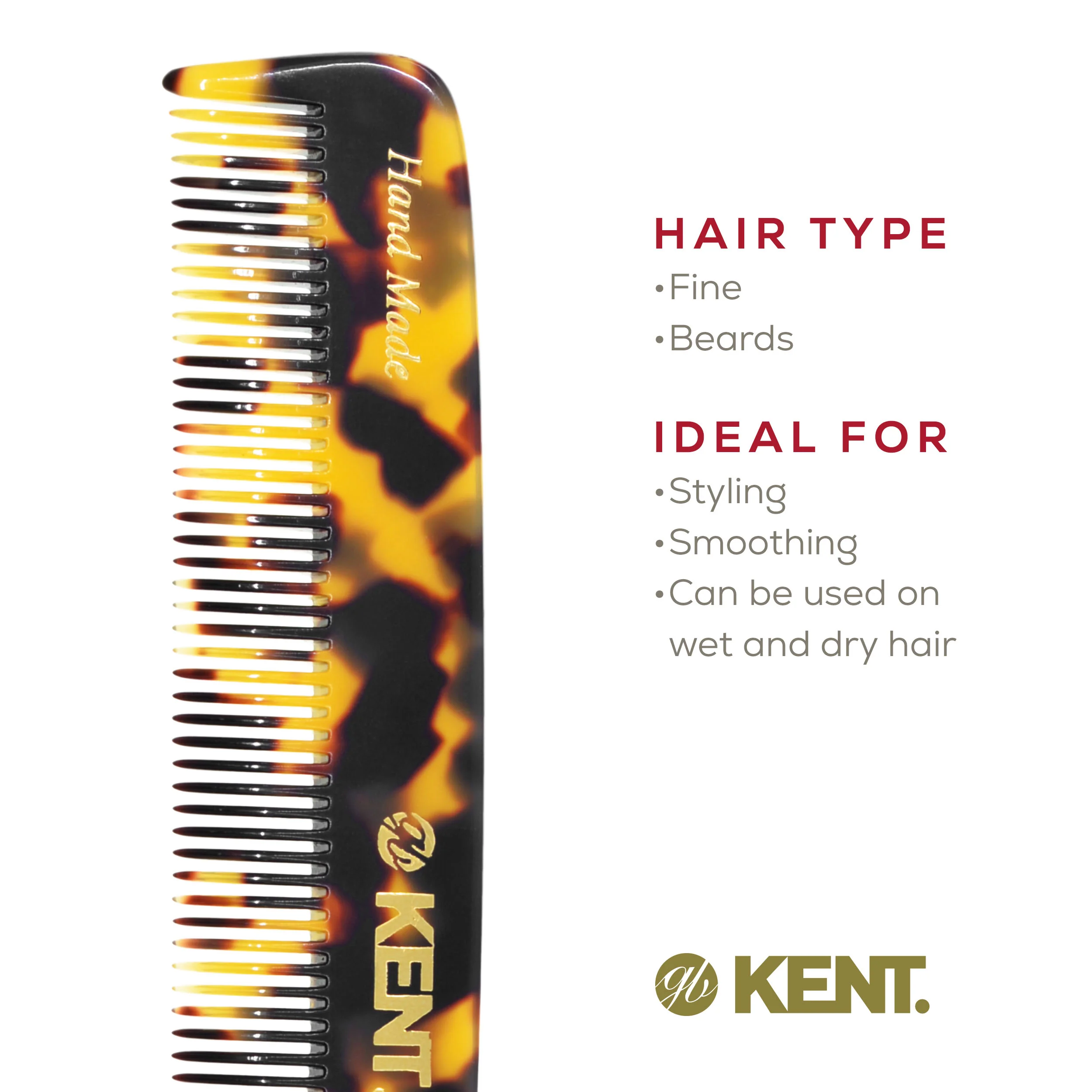 Kent F3T Fine Tooth Dressing Comb - Image 6