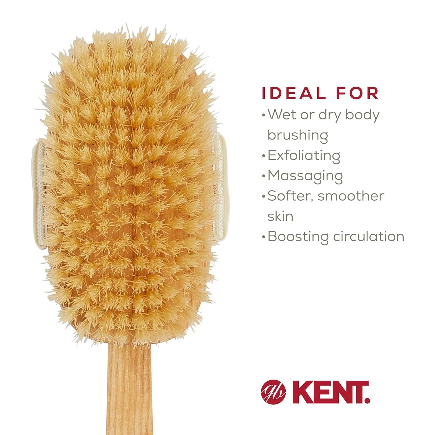 Boar Bristle Body Scrubbing Shower Brush Detachable Head - Image 6
