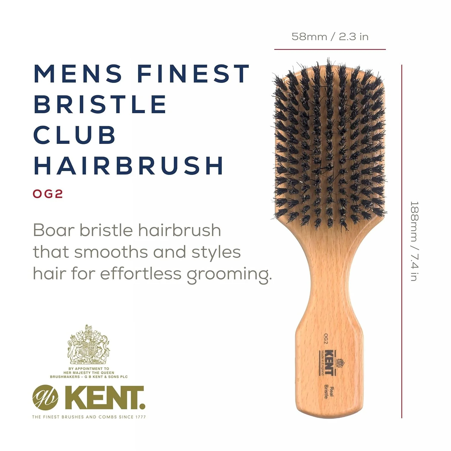 Kent OG2 Rectangular Club Brush - Image 8