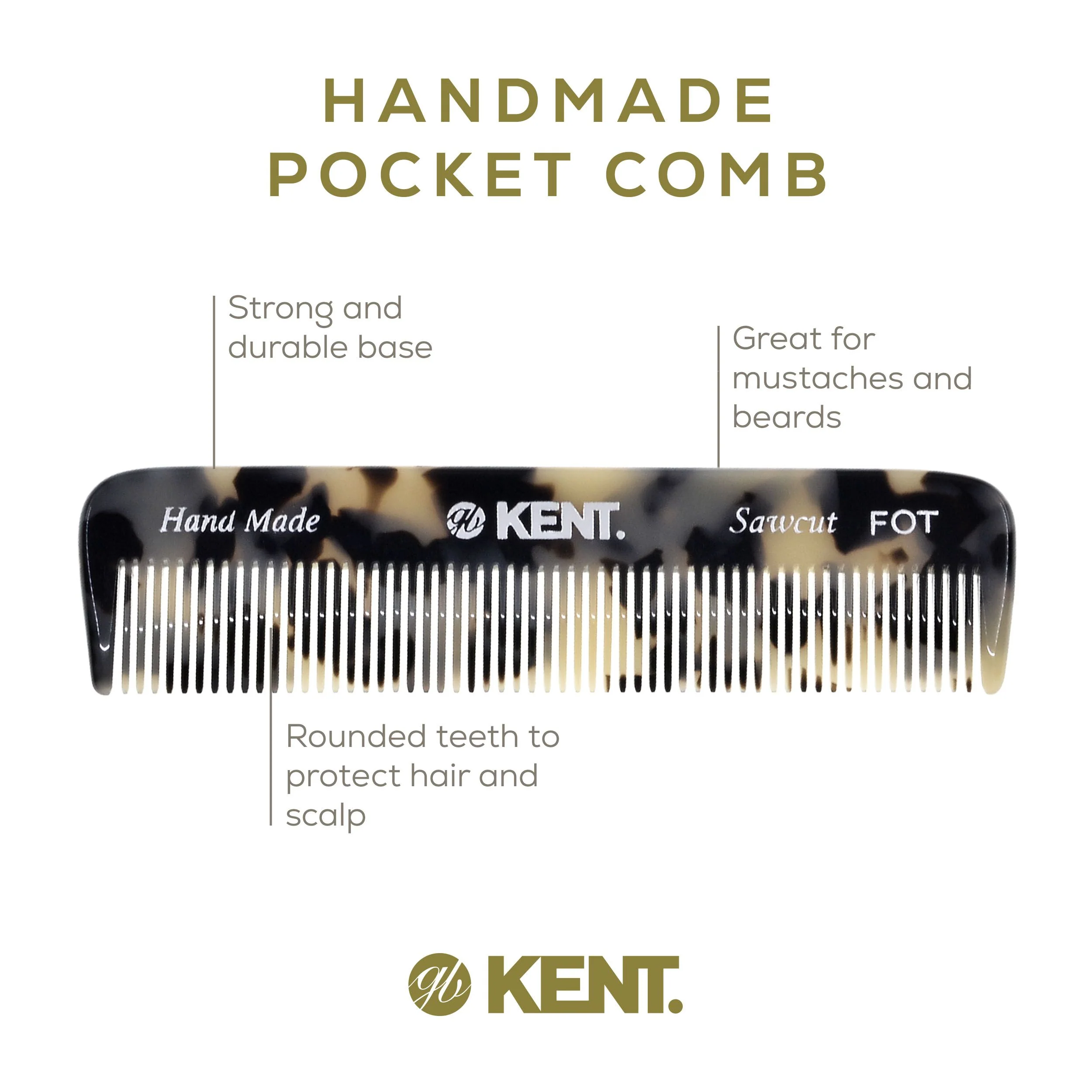 Kent FOT Fine Tooth Pocket Comb - Image 15