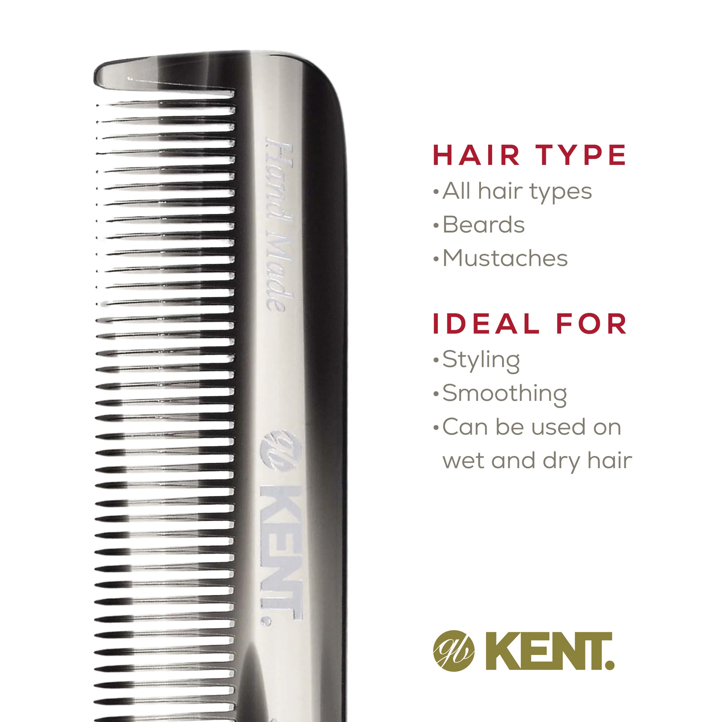Kent FOT Fine Tooth Pocket Comb - Image 19