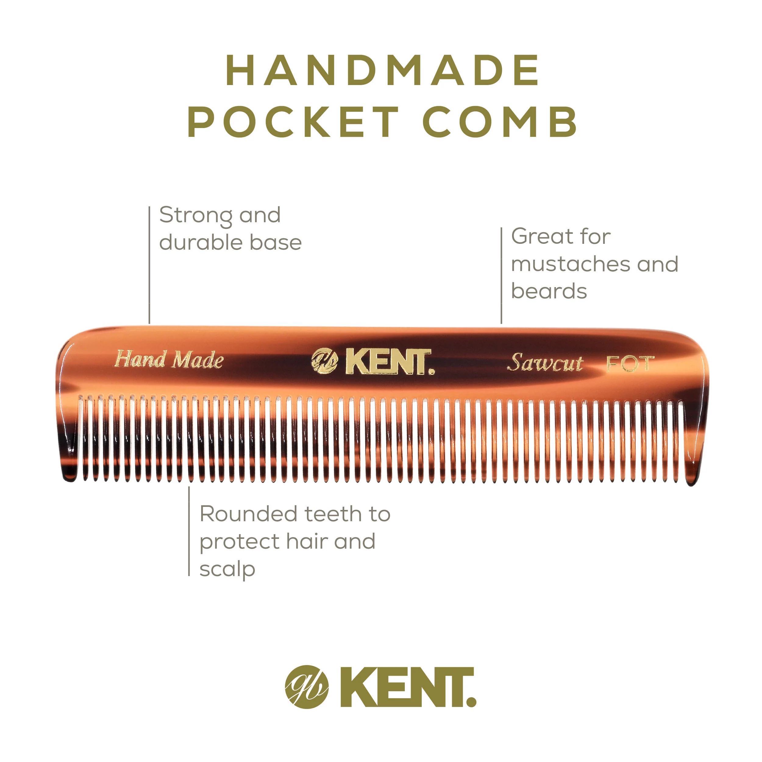 Kent FOT Fine Tooth Pocket Comb - Image 24