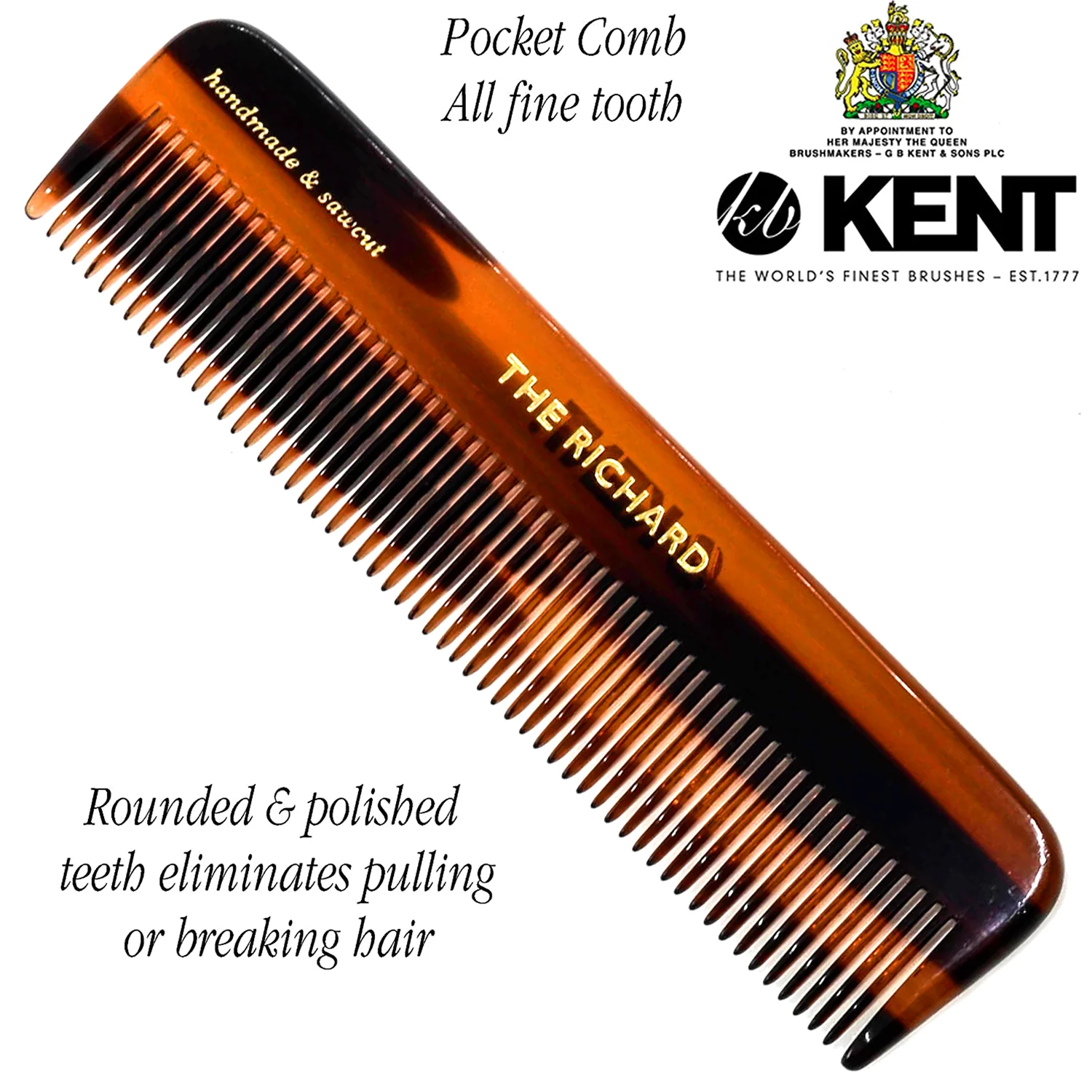 Kent FOT Fine Tooth Pocket Comb - Image 3