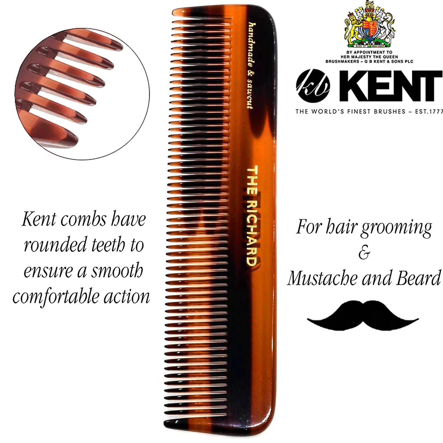 Kent FOT Fine Tooth Pocket Comb - Image 5