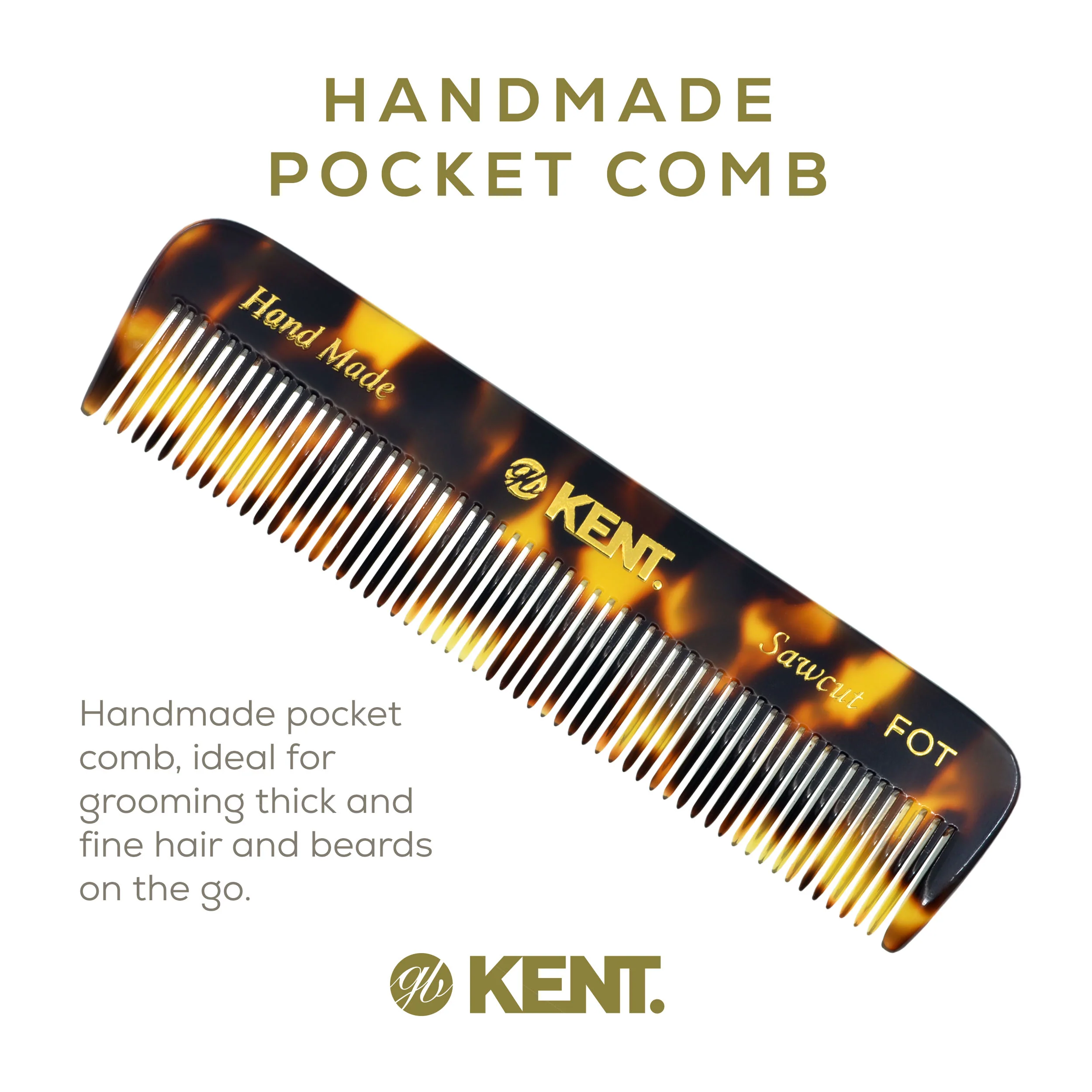 Kent FOT Fine Tooth Pocket Comb - Image 8
