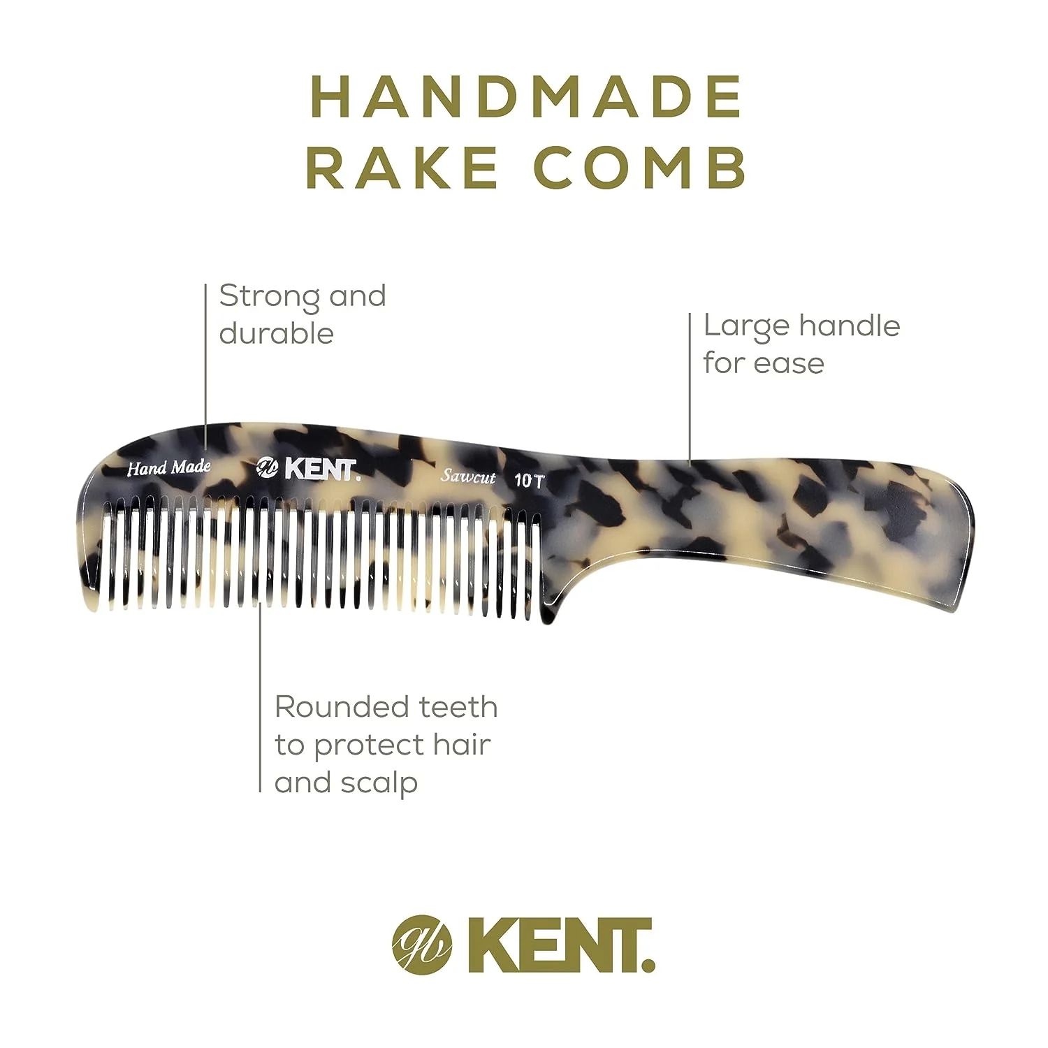 Kent 10T Wide Tooth Rake Comb - Image 10