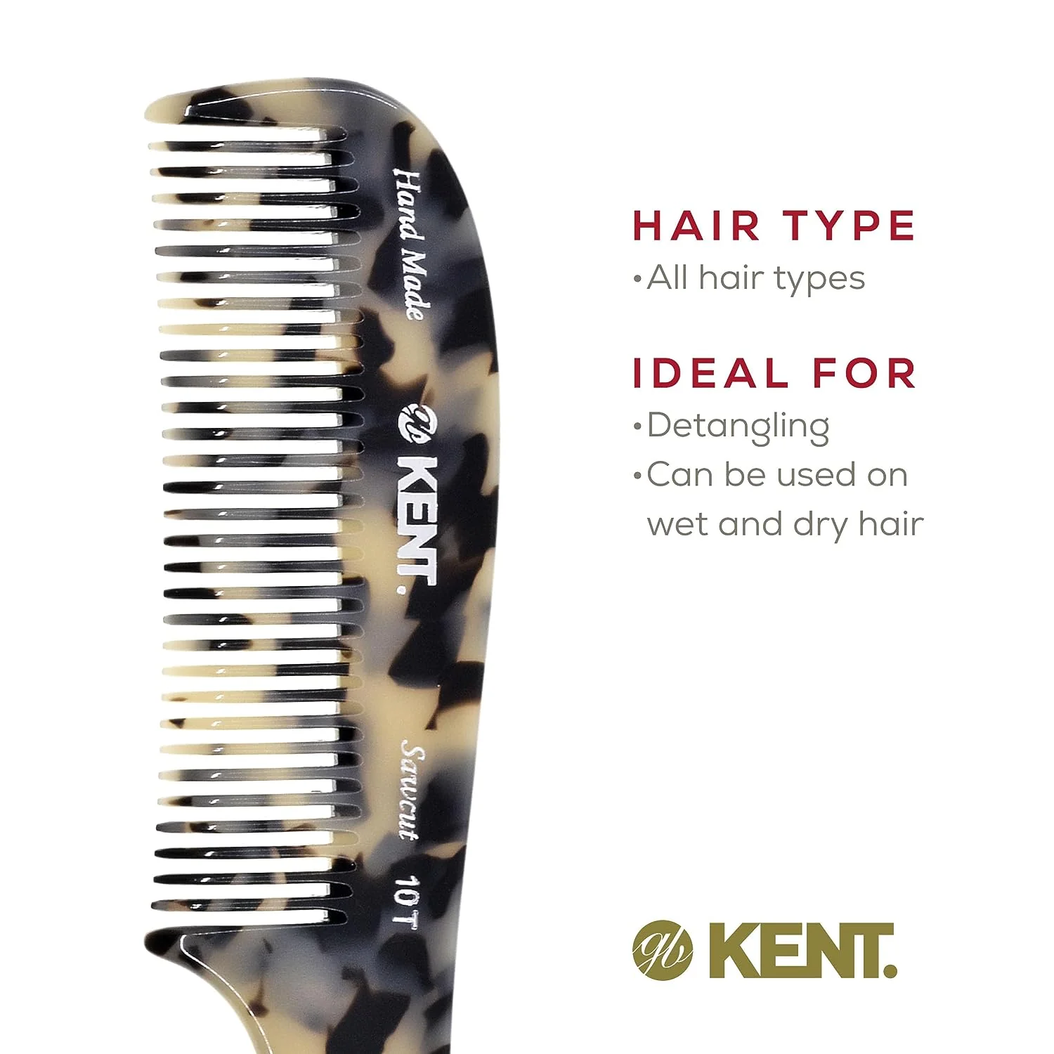 Kent 10T Wide Tooth Rake Comb - Image 12