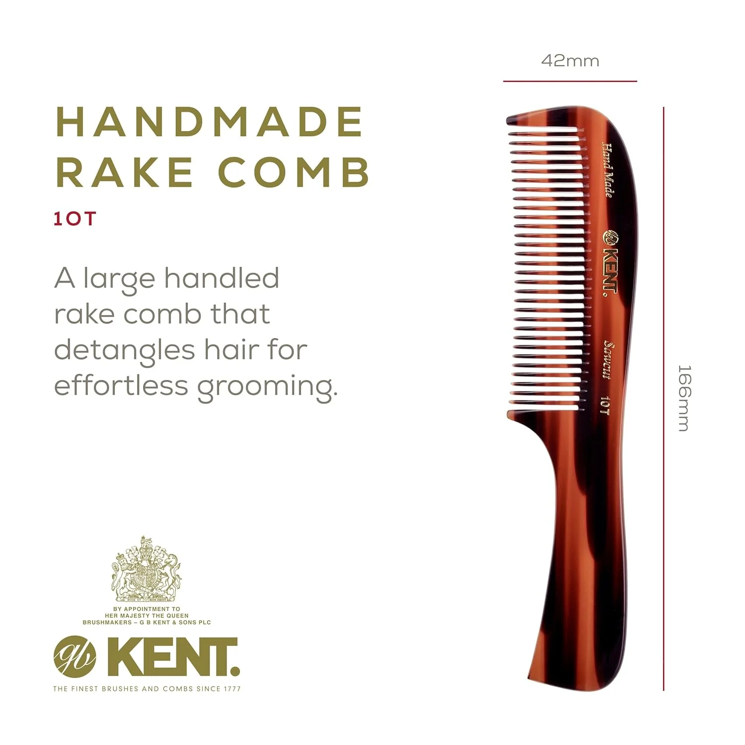 Kent 10T Wide Tooth Rake Comb - Image 14