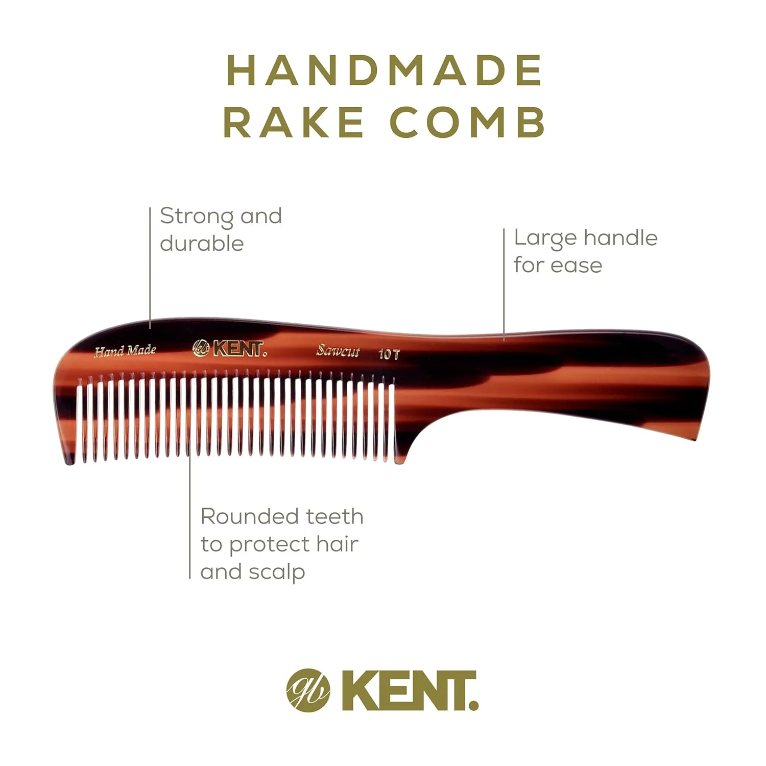 Kent 10T Wide Tooth Rake Comb - Image 16